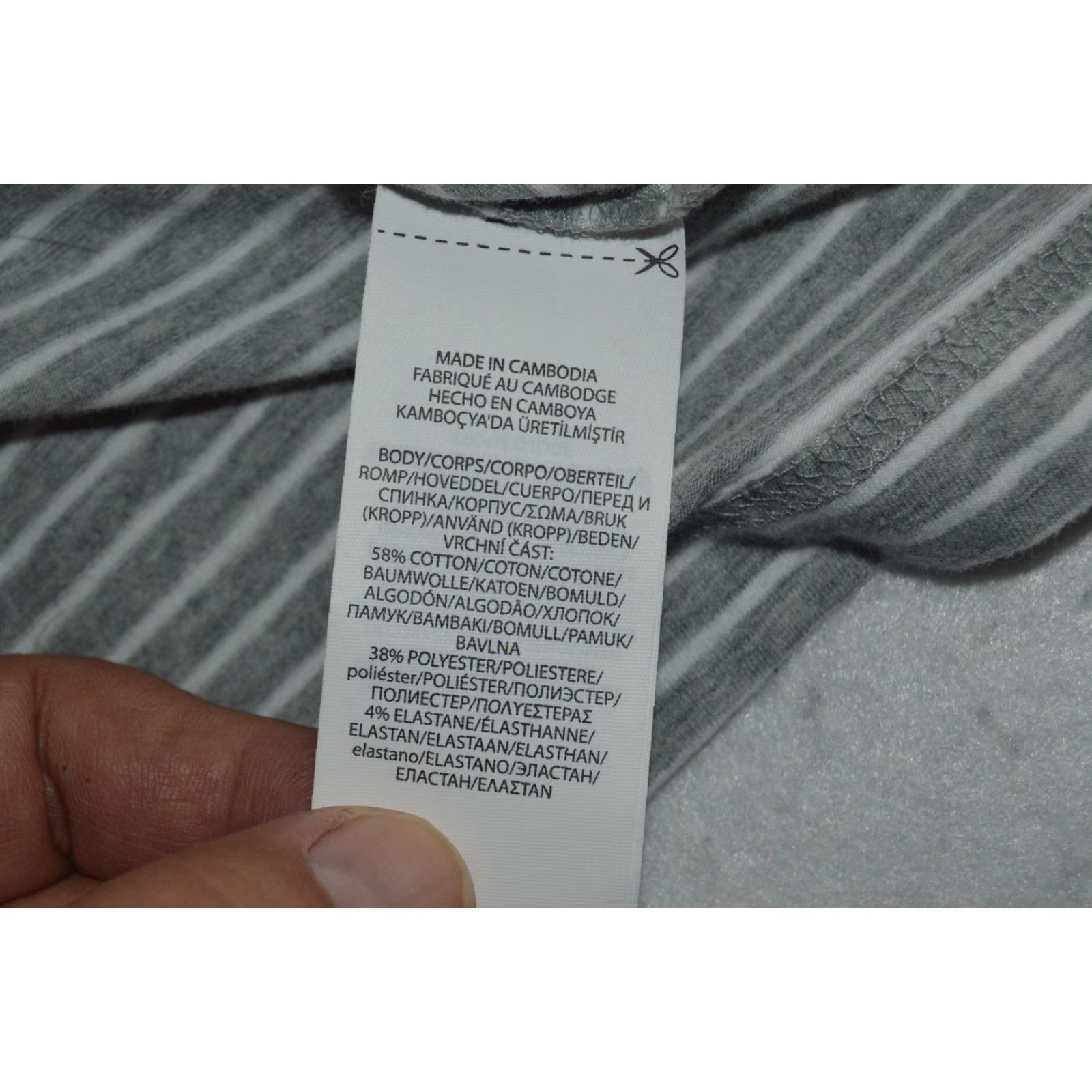 Polo Ralph Lauren Polo Ralph Lauren Polo SS Shirt Gray Stripe Cotton Blend Men's Polo Shirt SZ Gray Stripe Regular Fit All Seasons Polo Ralph Lauren Mens Polo Shirt Size US L / EU 52-54 / 3 - 5 Thumbnail