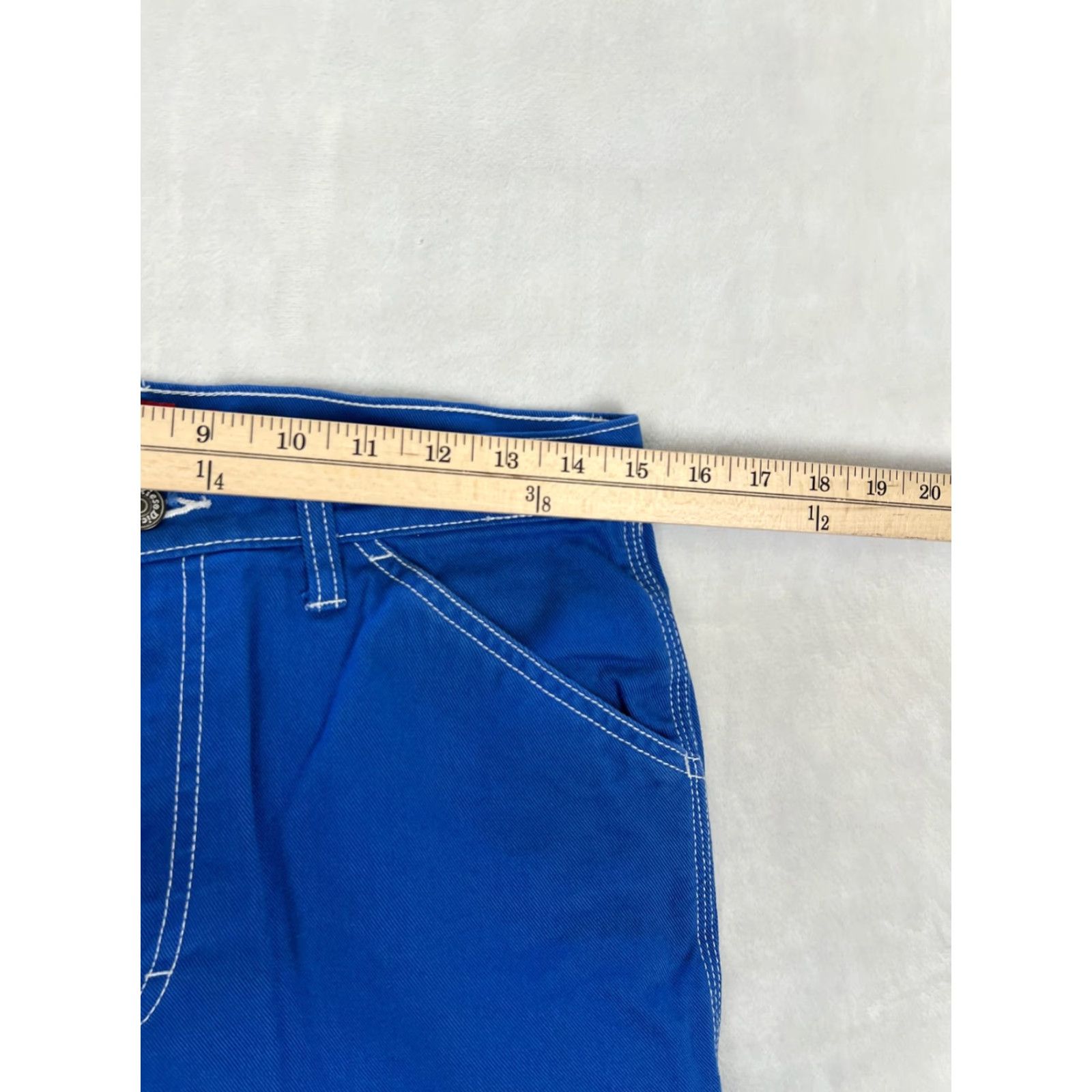 Dickies Dickies Carpenter Pants Women's 5/27 Blue Twill Straight Leg Pockets Workwear Size 27" / US 4 / IT 40 - 4 Thumbnail