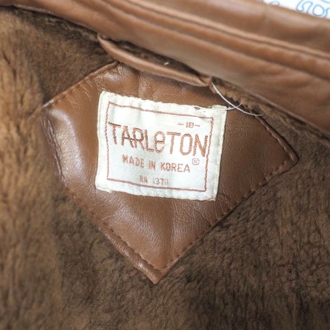 Vintage Tarleton Women's Brown Faux Leather Button Front Size 18 1970's Jacket Vintage Leather Style Women Mens Girls Size XXL / US 16-18 / IT 52-54 - 2 Thumbnail