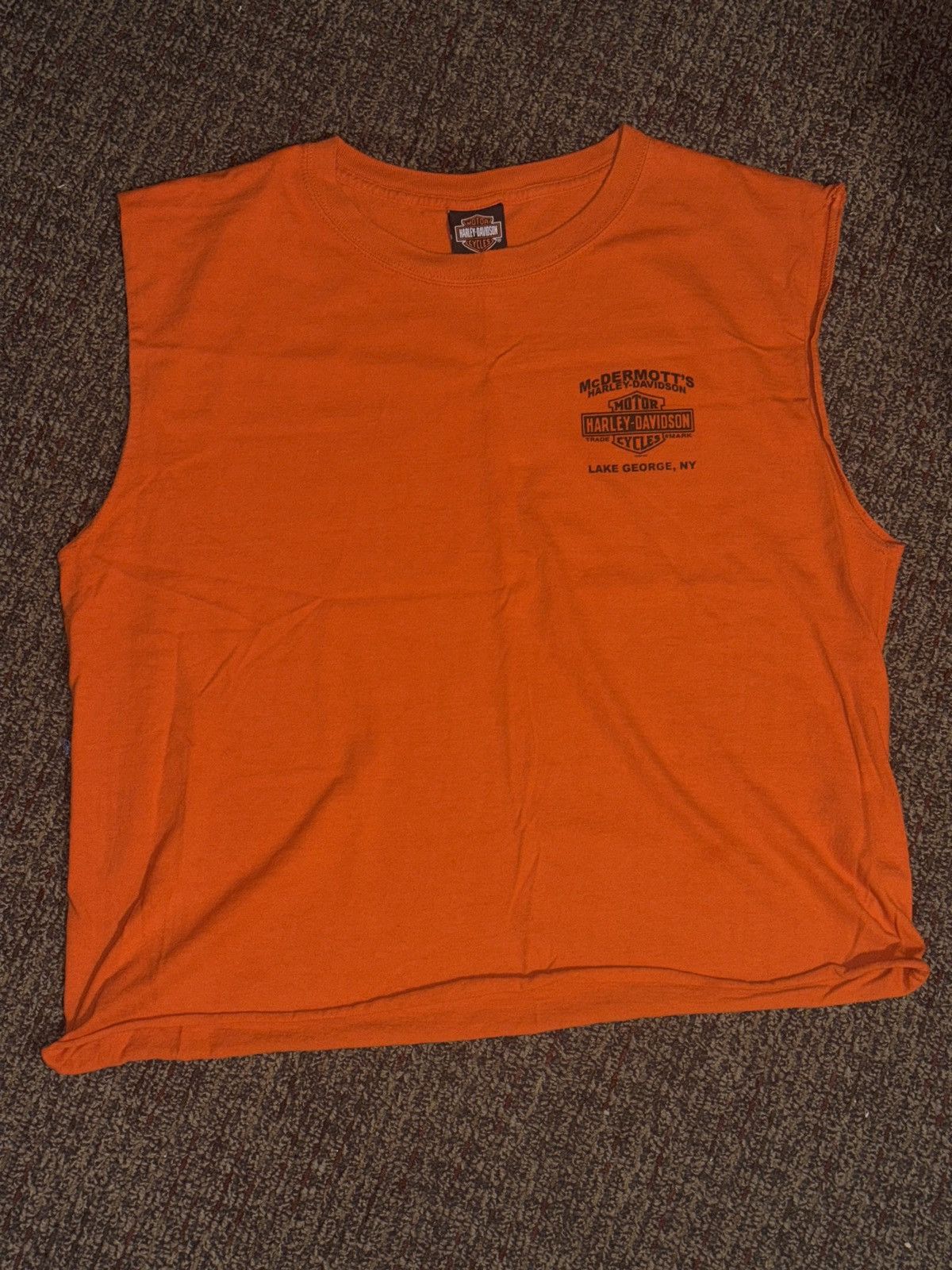 Harley Davidson × Vintage Harley Davidson cropped cut off Shirt Size US L / EU 52-54 / 3 - 2 Thumbnail