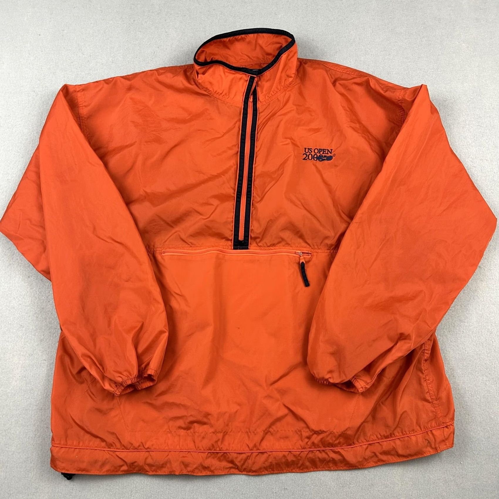 Vintage VINTAGE US Open 2006 Jacket Men XL Tennis Pullover Windbreaker Gear For Sports XL Orange Windbreaker Pockets 1/4 Zip Mens Size US XL / EU 56 / 4 - 2 Thumbnail