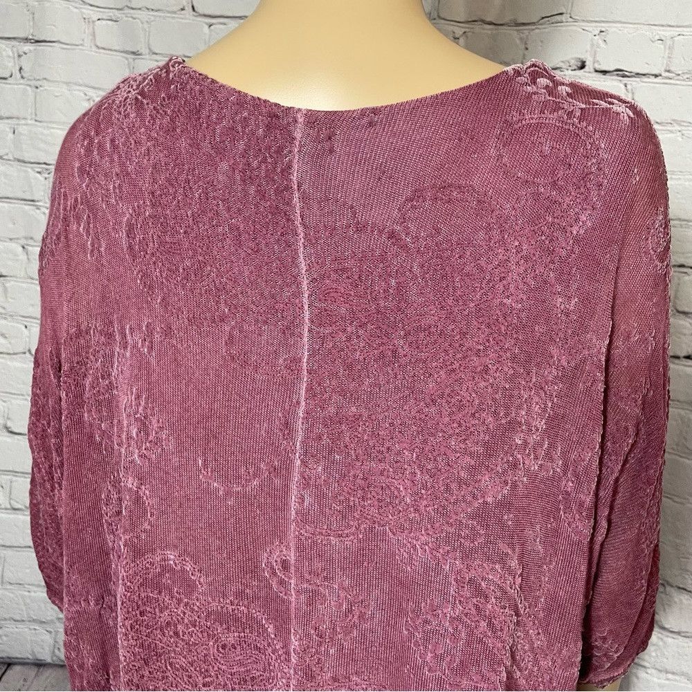 Other Soft Surroundings Rose Textured Short Sleeve Knit Top Made Size M / US 6-8 / IT 42-44 - 9 Thumbnail