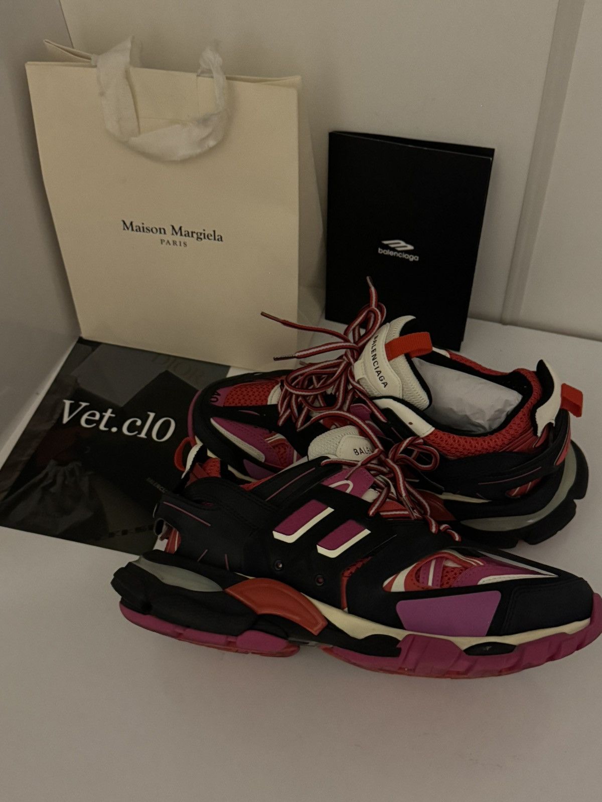 Balenciaga ⛔️Balenciaga track 1 black pink red white 40 Size US 7 / EU 40 - 3 Thumbnail