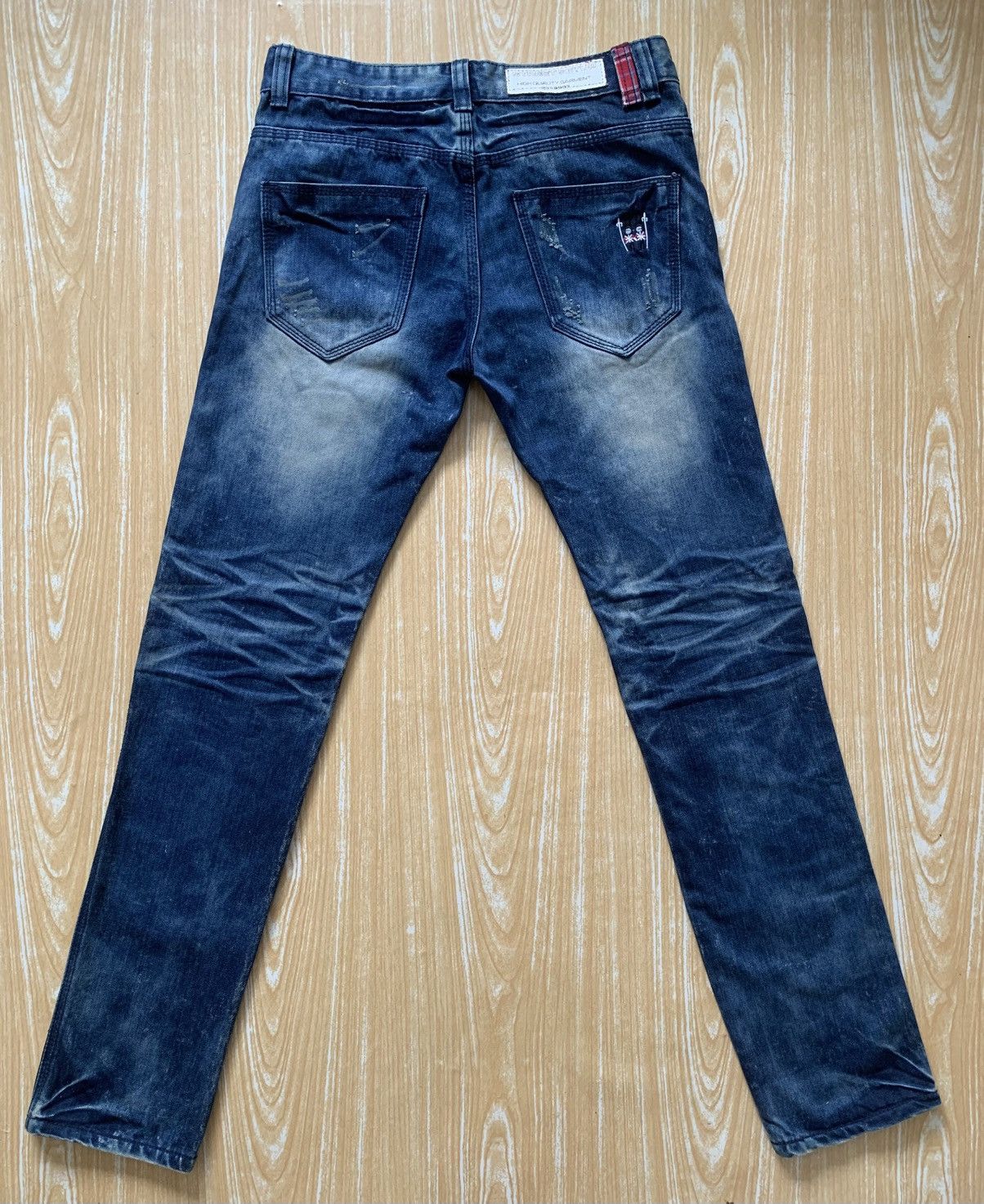Japanese Brand Street Setup est 2007 Mud Wash Denim Jeans Pants Size US 30 / EU 46 - 6 Thumbnail
