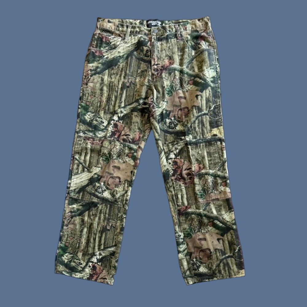 Vintage VINTAGE Mossy Oak Camouflage Jeans Pants 36x32 Hunting Men Straight 90s Green Camouflage Mossy Oak Pattern Size US 36 / EU 52 - 1 Thumbnail
