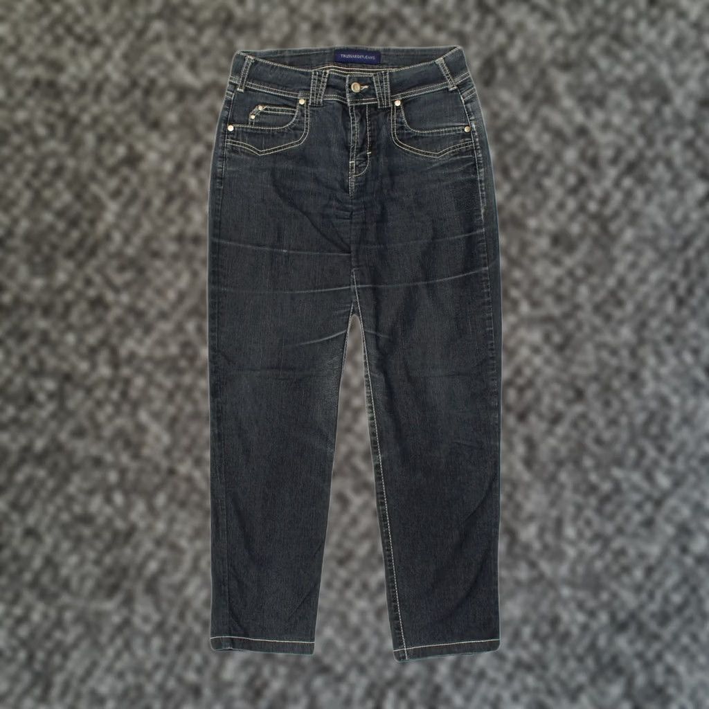 Trussardi TRUSSARDI Womens Tapered Jeans Blue Cotton W27 L28 Size 27" / US 4 / IT 40 - 1 Thumbnail