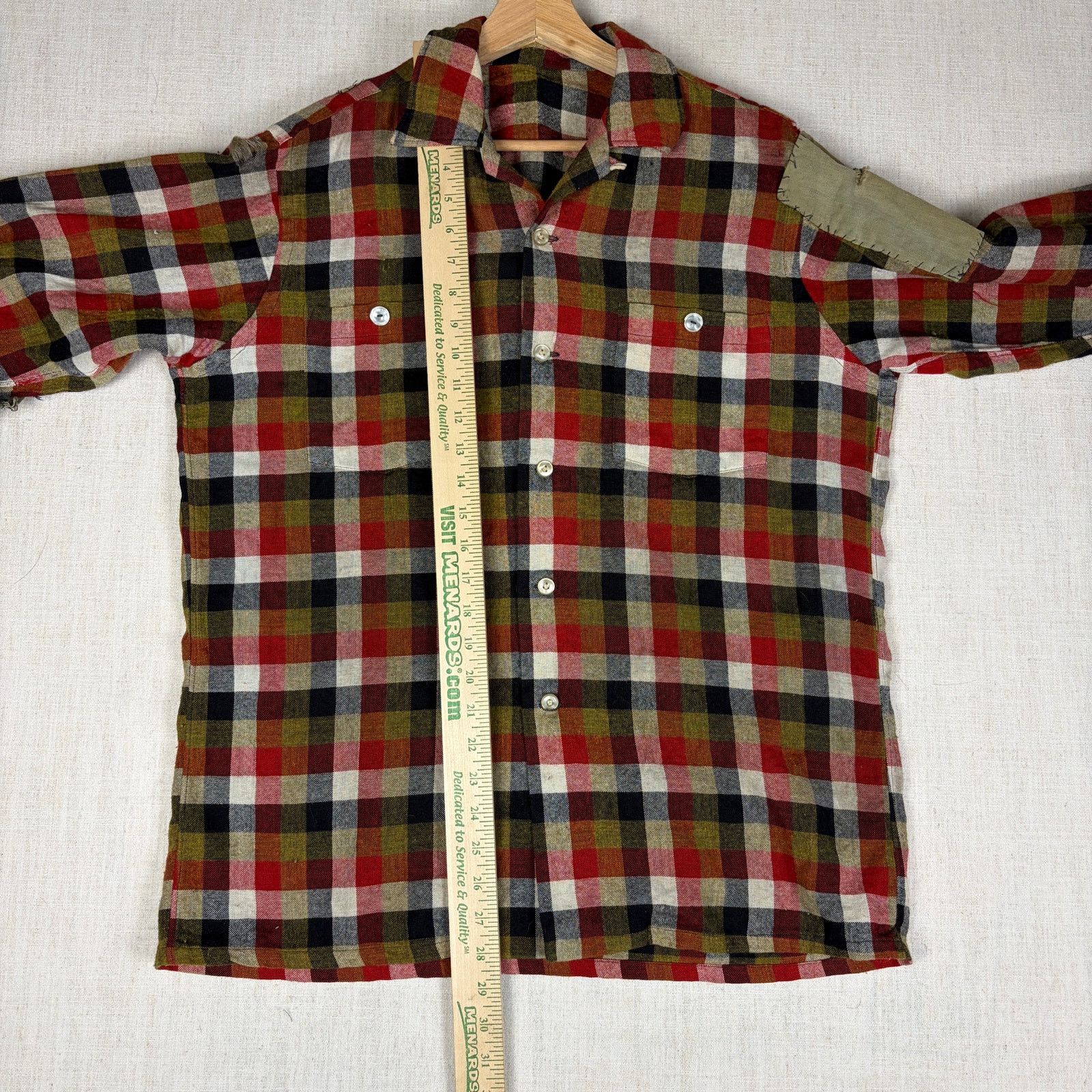 Vintage True Vintage Loop Collar 1930s/ 40s Thrashed Medium Flannel Size US M / EU 48-50 / 2 - 10 Thumbnail