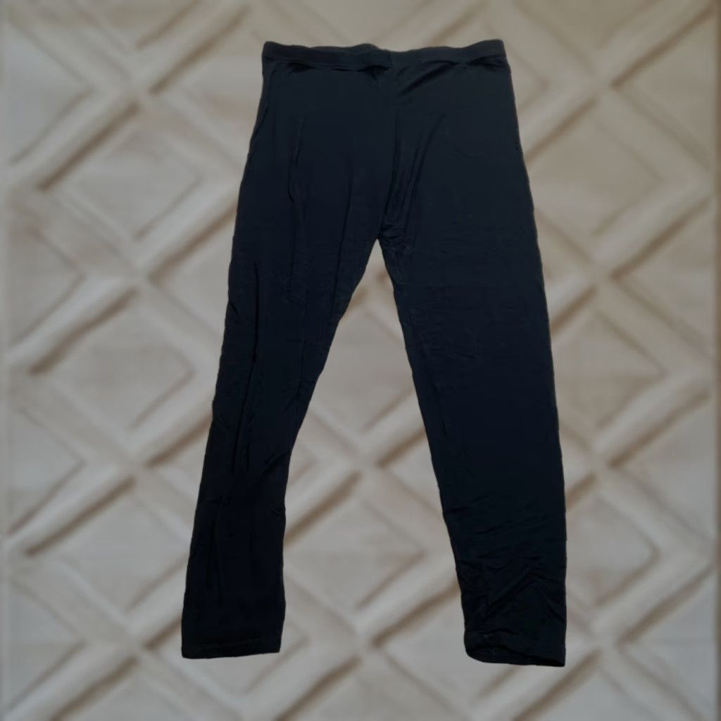 Boohoo Boohoo Leggings Womens 10 Black Stretch Solid Rayon Spandex Viscose High Rise 29in 26in Inseam Chino Casual Size 32" / US 10 / IT 46 - 1 Thumbnail