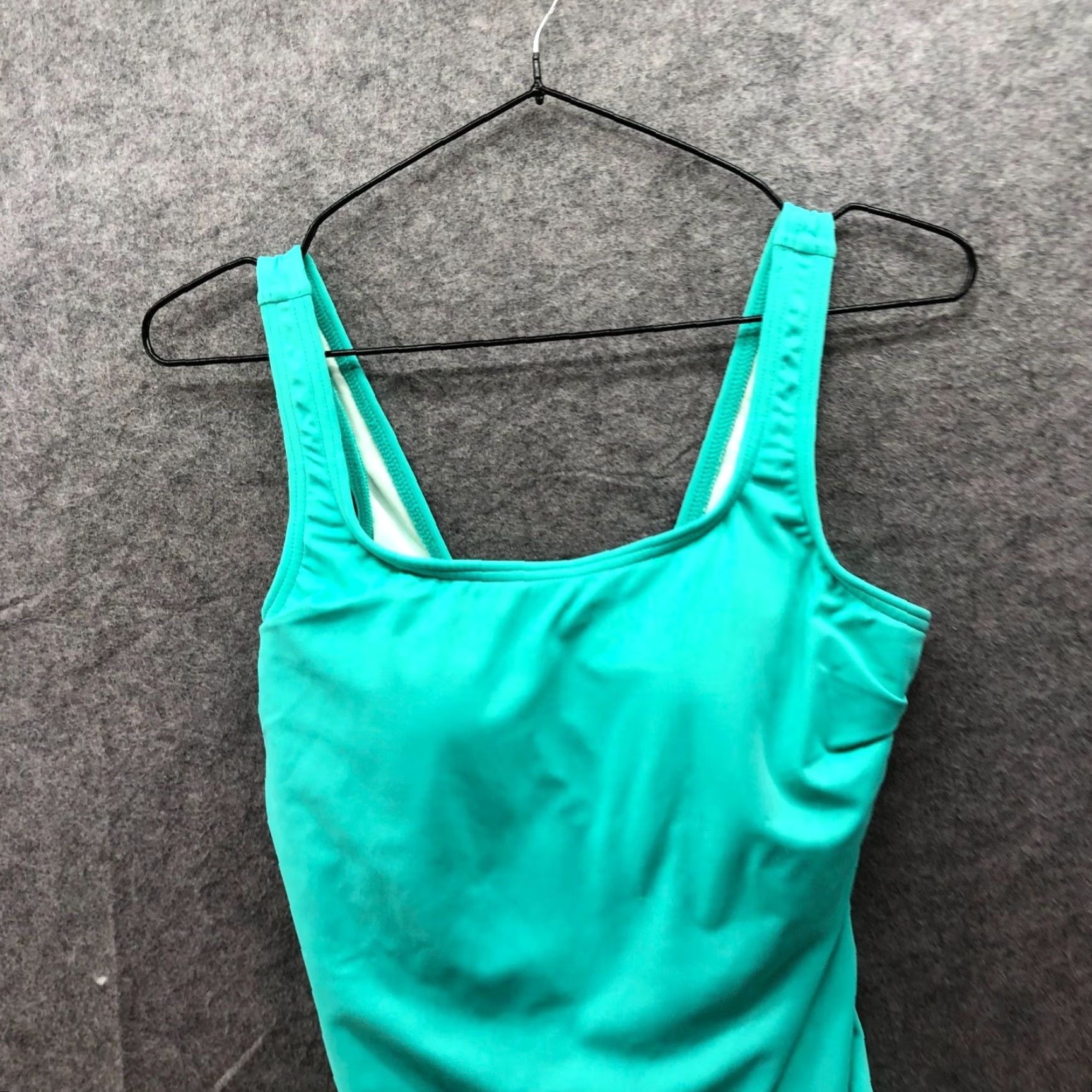 Lands' End Lands' End One Piece Swimsuit Teal Padded Square Neck Womens 8 Size ONE SIZE - 3 Thumbnail