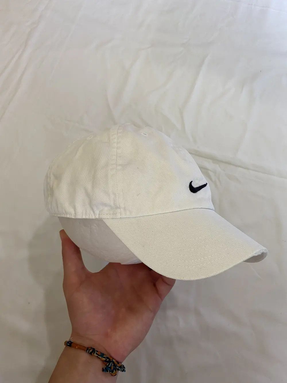 Nike VINTAGE 90’S NIKE SWOOSH HAT CAP Y2K JAPANESE SKATE DRILL Size ONE SIZE - 7 Thumbnail
