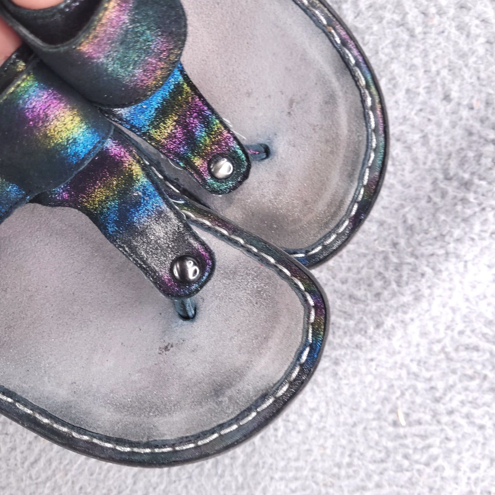 Vintage Alegria Sandal Women Thong Flip Flop Carina Rainbow Leather 7.5 Casual Party/Cocktail Travel Comfort Size US 8 / IT 38 - 4 Thumbnail