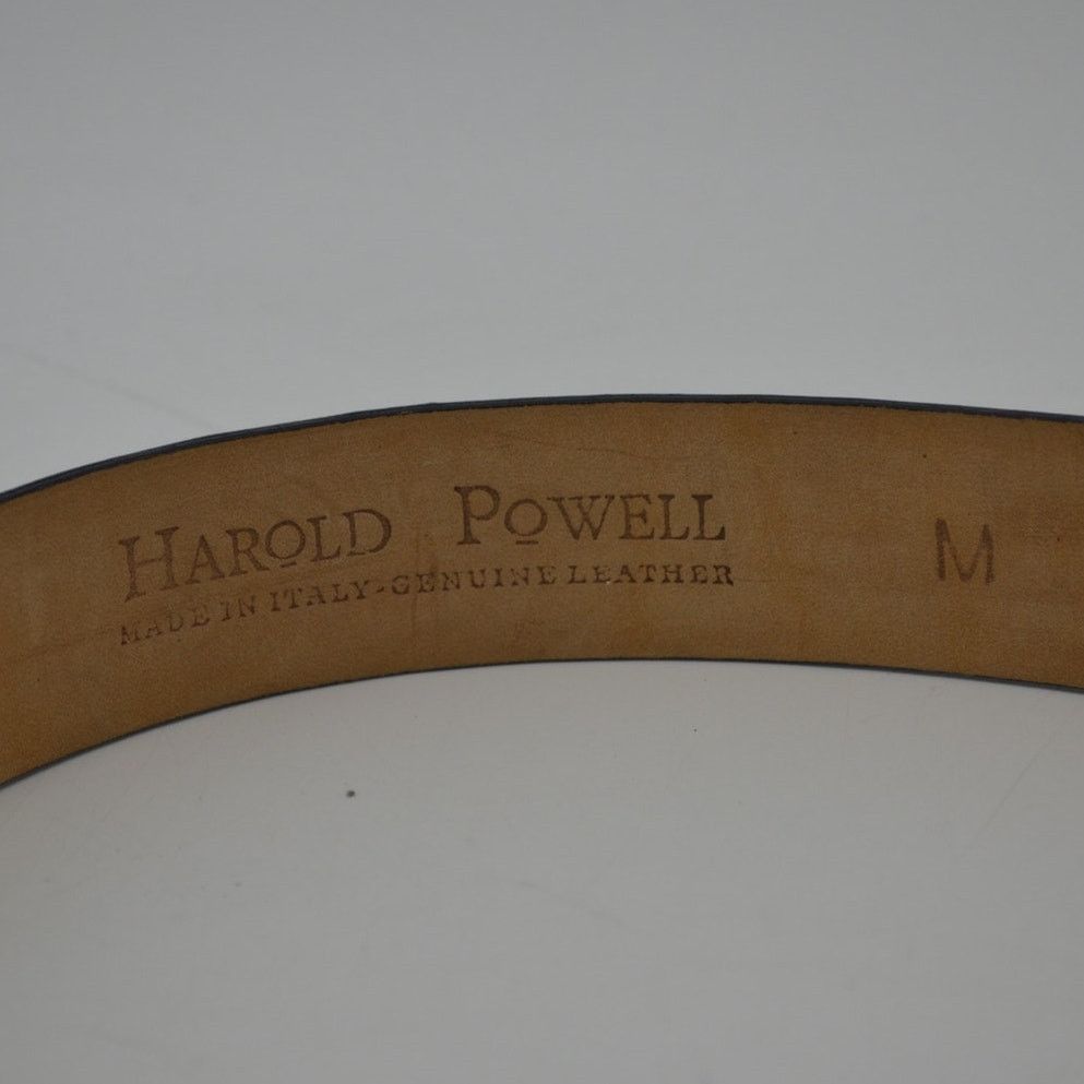 Other Harold Powell Womens Black Leather Belt Italy Minimalist Med Size ONE SIZE - 4 Thumbnail
