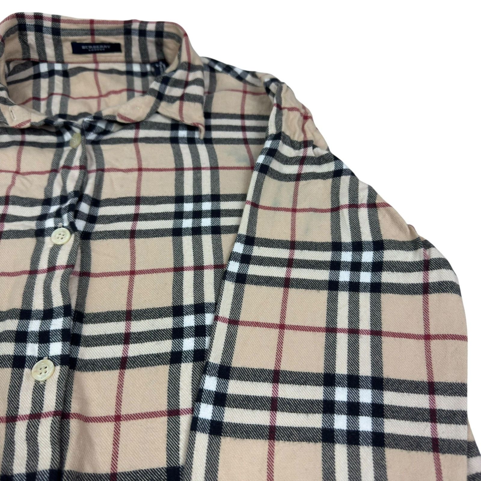 Burberry × Japanese Brand Burberry Beige Nova Check Cotton Long Sleeve Shirt Size M / US 6-8 / IT 42-44 - 7 Thumbnail