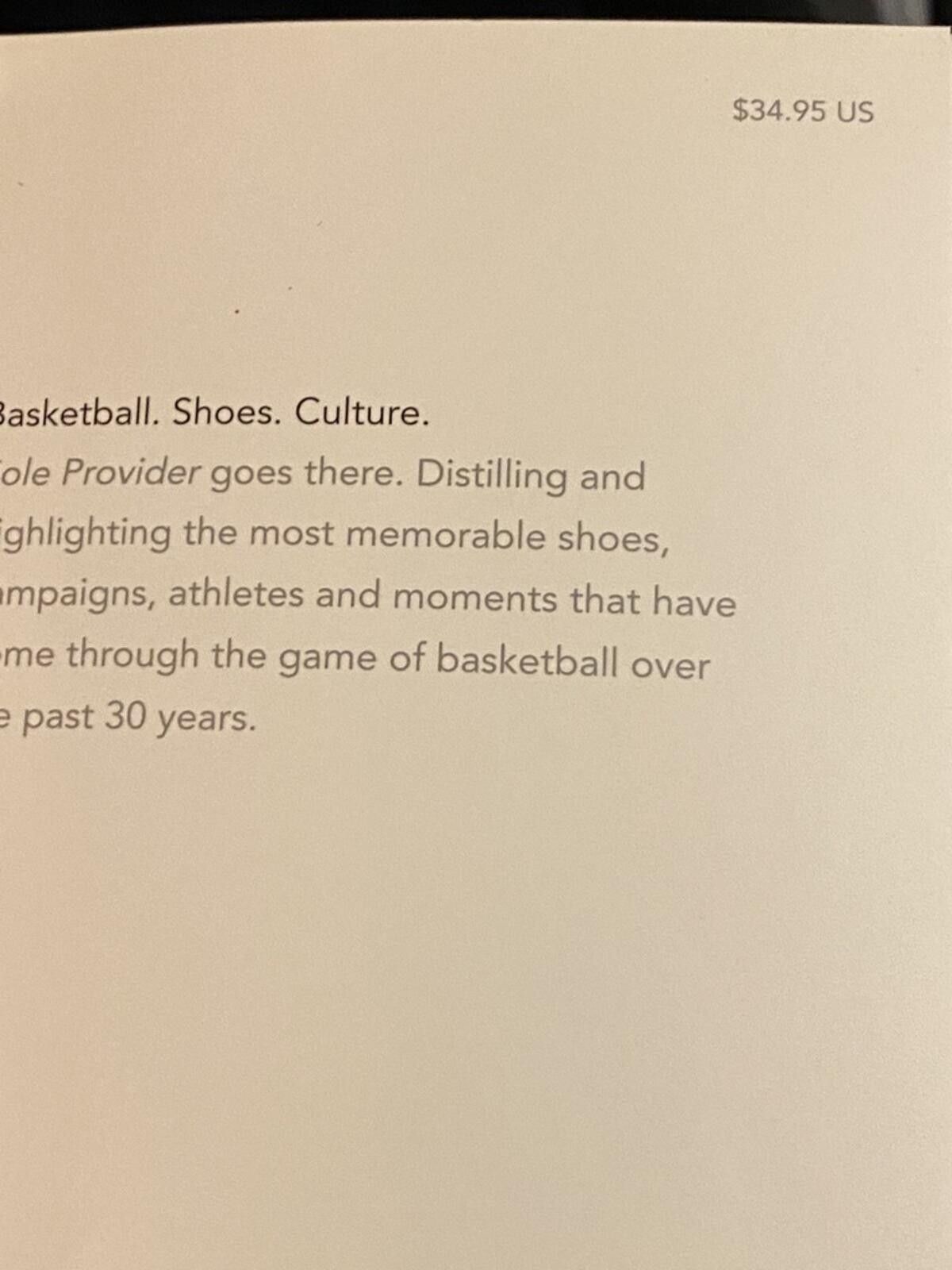 Nike Sole Provider: 30 Years of Nike Basketball Book w/ Dustcover Size ONE SIZE - 9 Thumbnail
