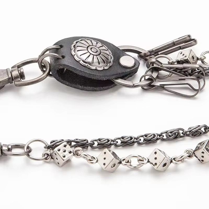 Other Biker Skull Charm Leather Alloy Keychains Size ONE SIZE - 4 Thumbnail