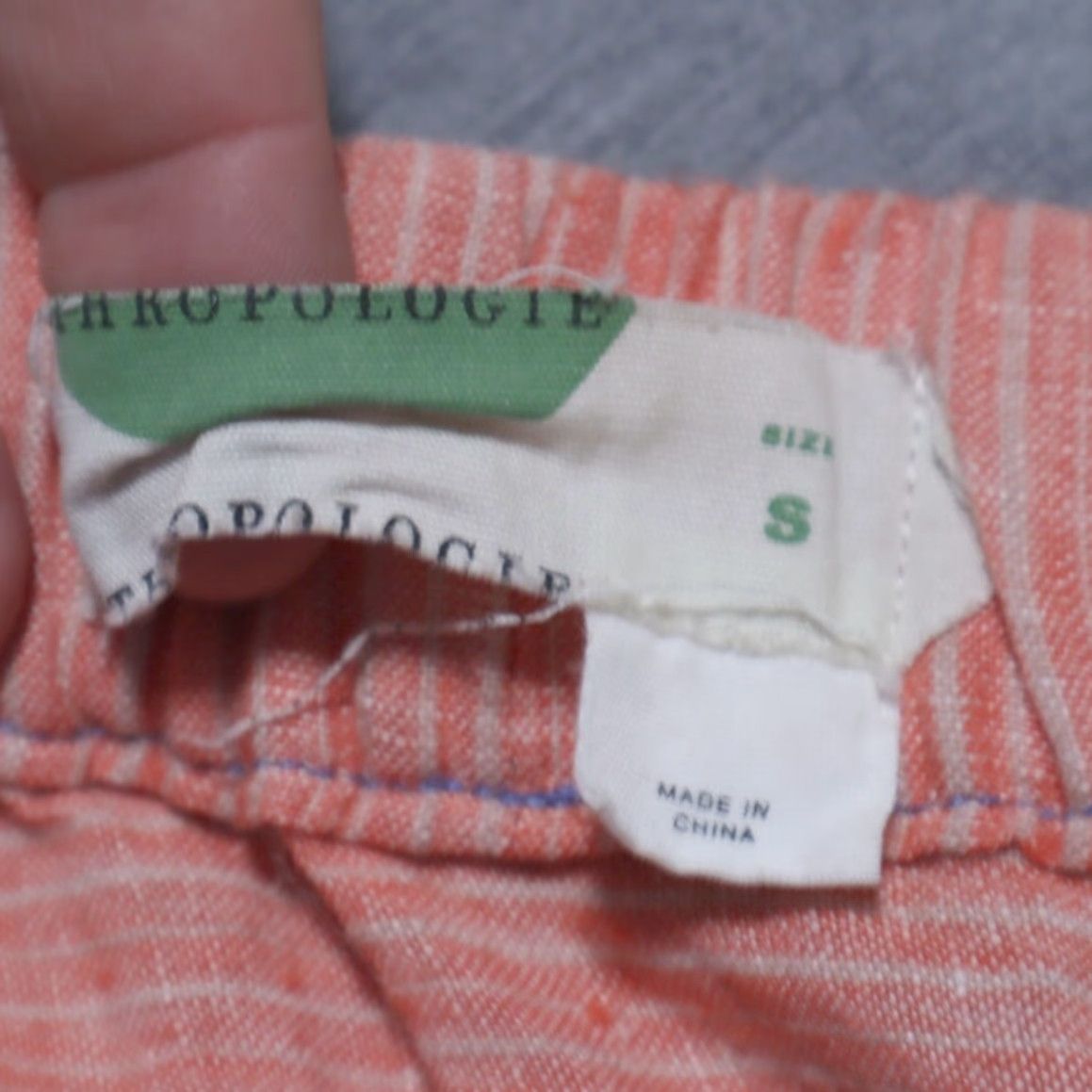 Anthropologie VINTAGE Anthropologie Baggy Linen Twill Chino Pants Red Striped Women's S Size 28" / US 6 / IT 42 - 5 Thumbnail