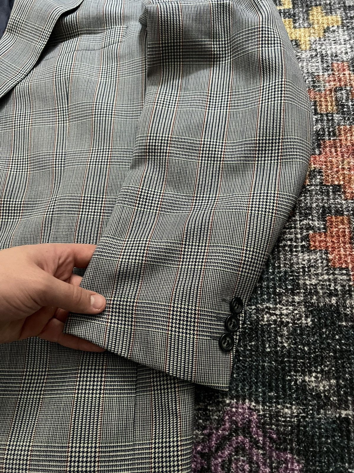 Burberry × Vintage ‼️VINTAGE BURBERRY 100%WOOL/VISCOSE ARCHIVAL BLAZER‼️ Size 46R - 8 Thumbnail