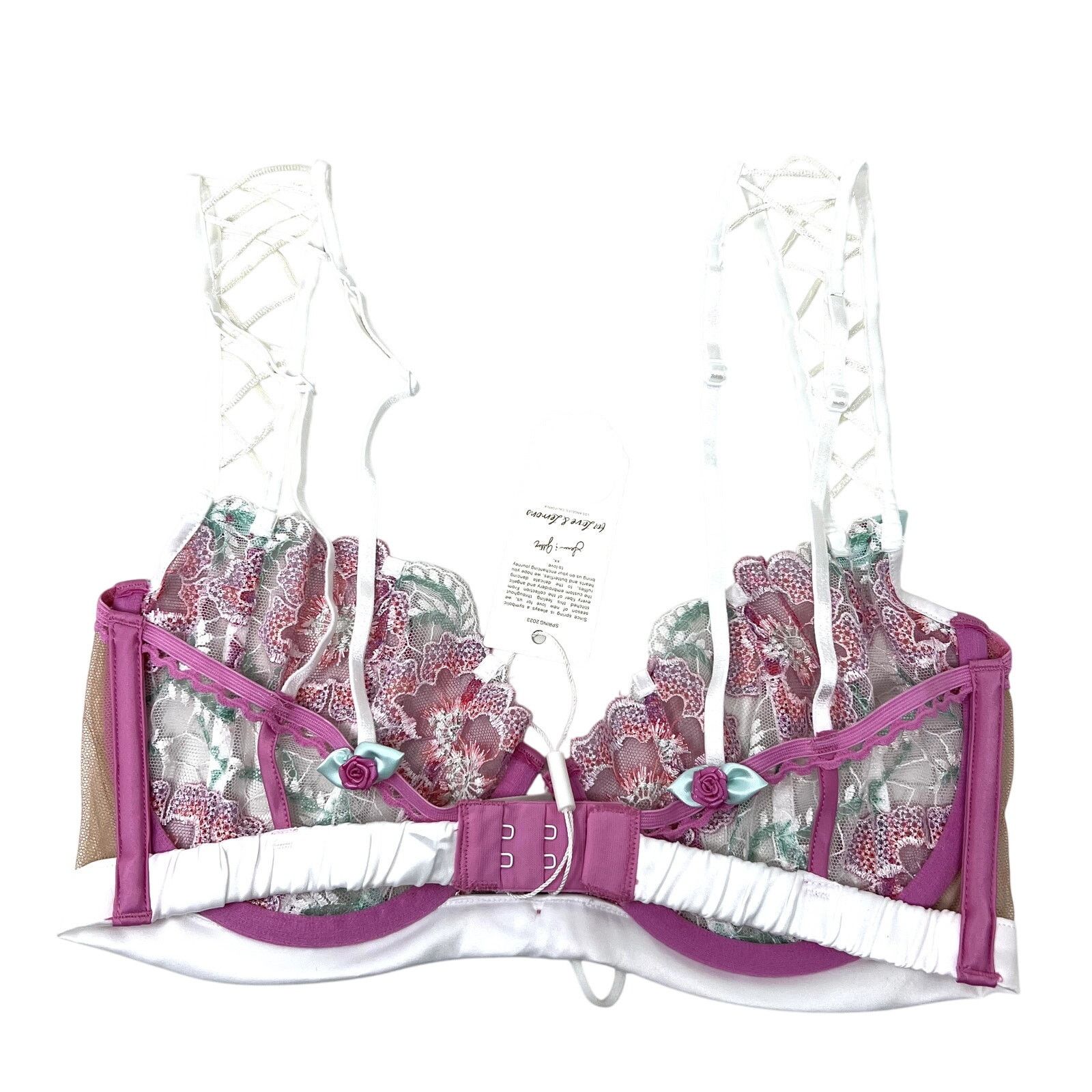 For Love & Lemons For Love & Lemons Festival Floral Underwire Bra 34 D Size ONE SIZE - 5 Thumbnail