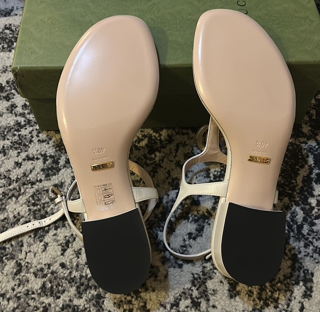 Gucci Gucci Double G Thong Sandal Nappa Mystic White Size US 10.5 / IT 40.5 - 5 Thumbnail