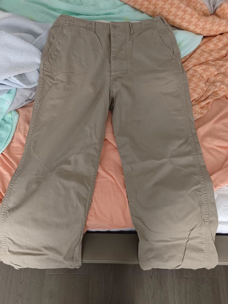 The Real McCoy's The Real McCoys Military Pants, Fishbone Pattern High-Wais Size US 30 / EU 46 - 4 Thumbnail