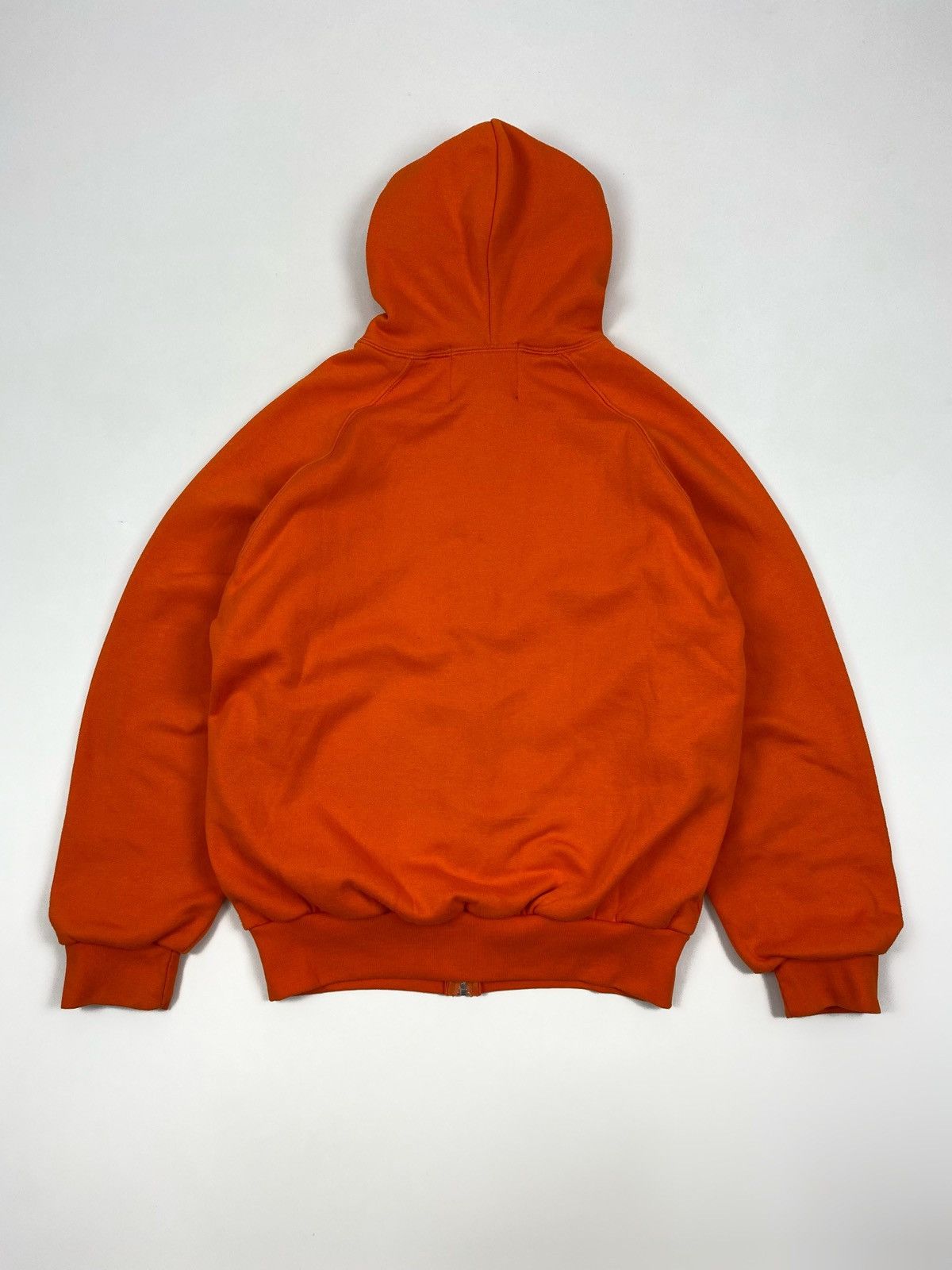 Other Y2K Vintage Snap’n’Wear Blank Orange Thermal Boxy Zip Hoodie Size US L / EU 52-54 / 3 - 10 Thumbnail