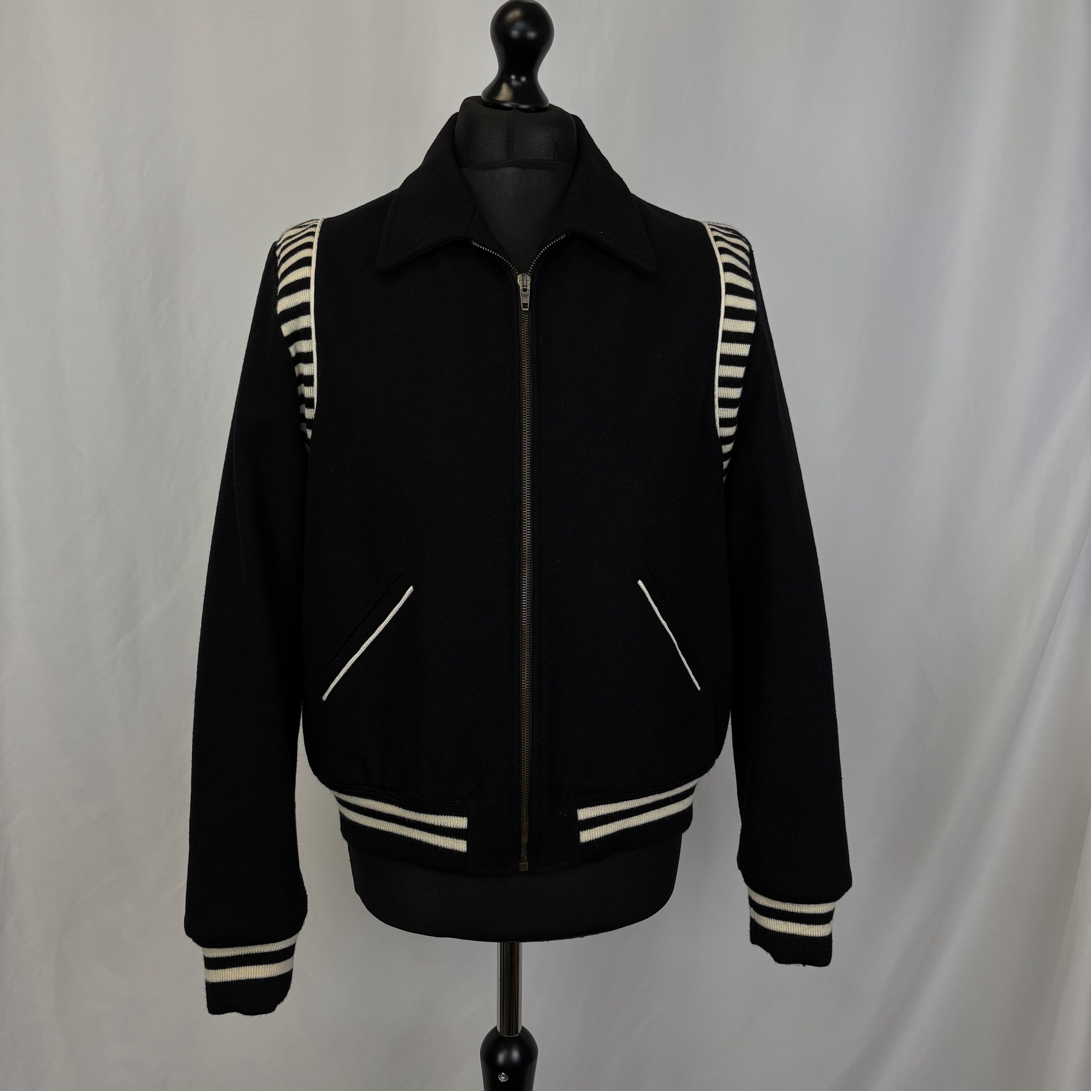 Saint Laurent Paris Saint Laurent Paris Zebra Baseball Bomber Size US L / EU 52-54 / 3 - 1 Thumbnail