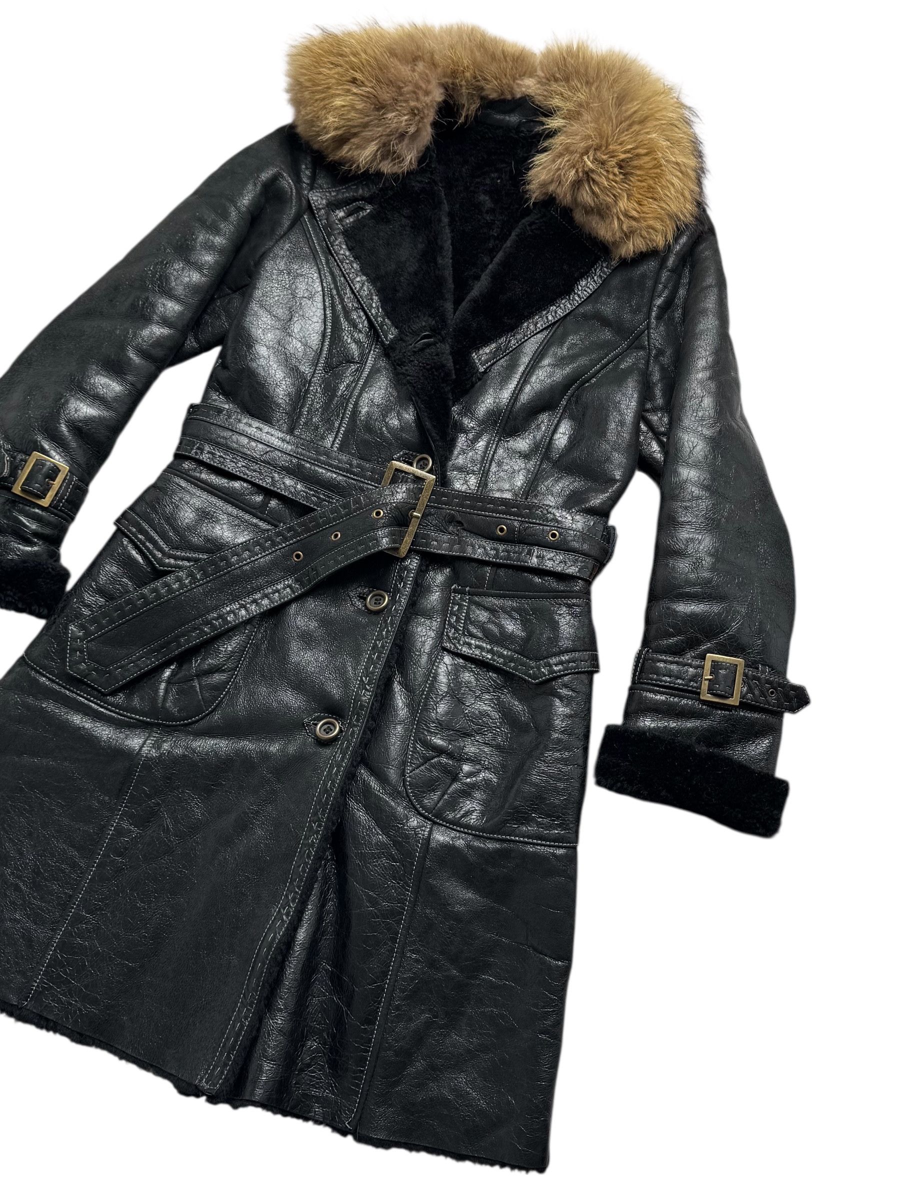Vintage 90's Real Sheepskin Coat(V258) Size M / US 6-8 / IT 42-44 - 3 Thumbnail