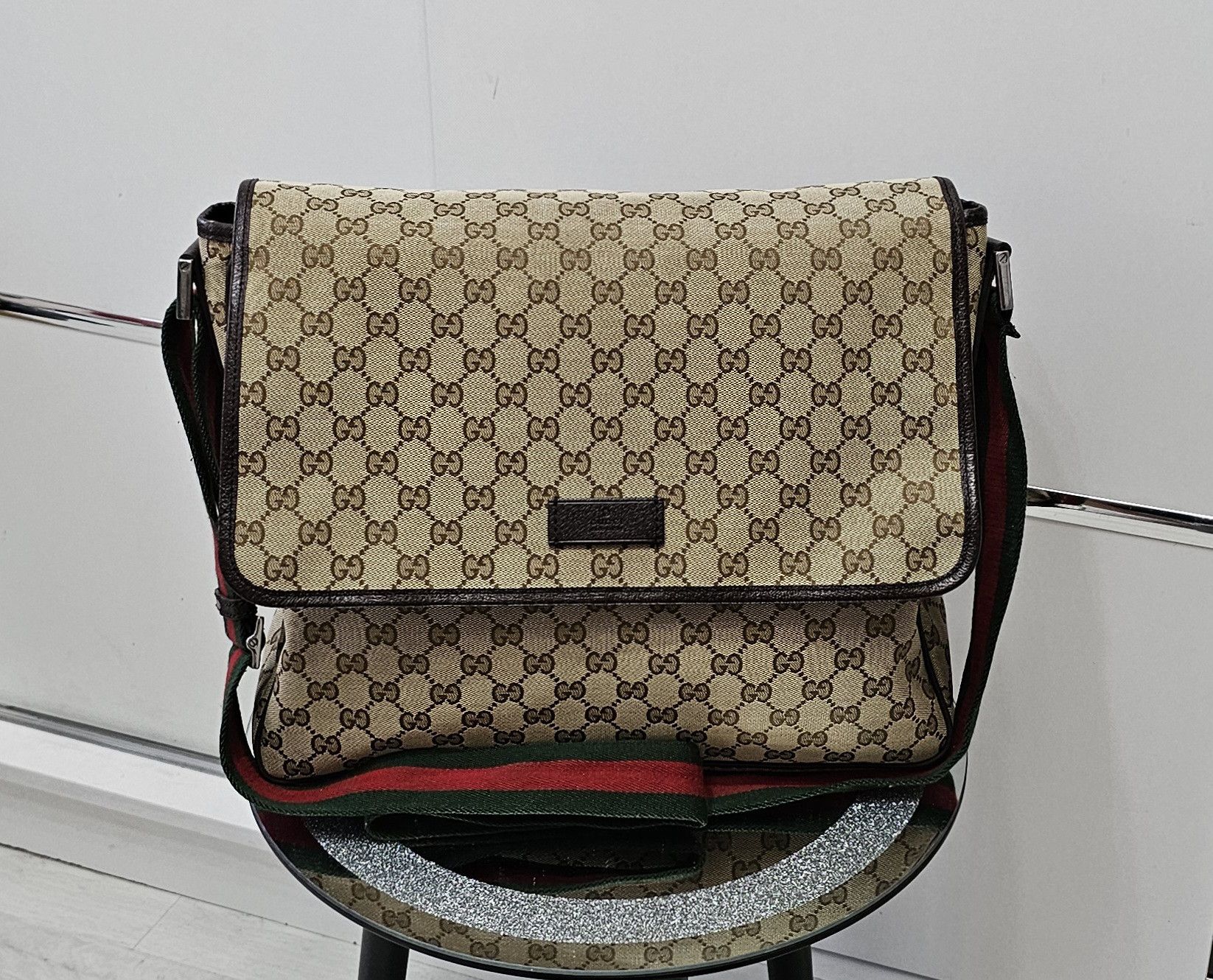Gucci GUCCI BAG CROSSBODY LEATHER MONOGRAM LOGO 752591 FACFW