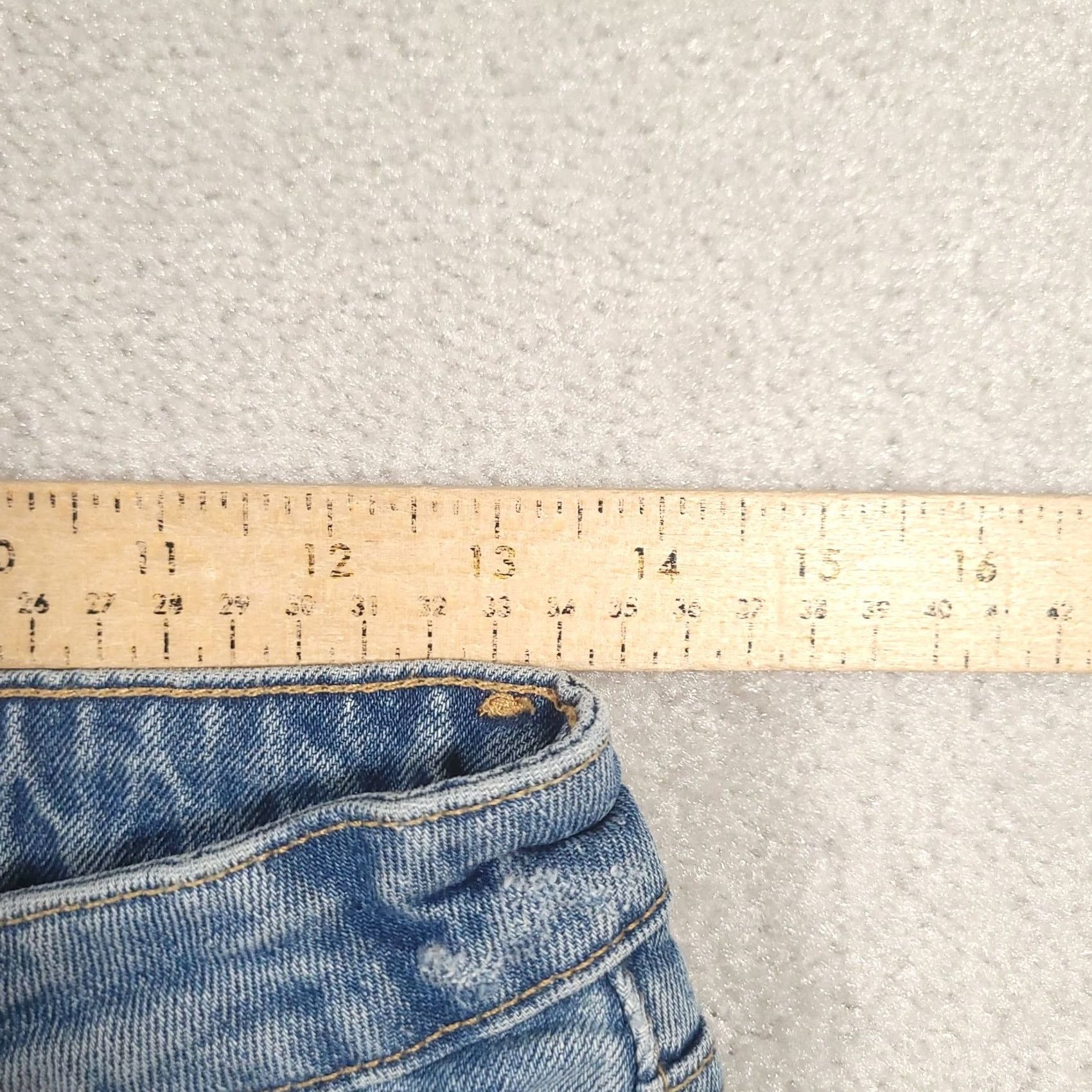 Old Navy Old Navy Blue Higher High Rise O.G. Straight Denim Jeans Size 4 Women Regular 5-Pocket Zipper Button Inseam 28 Size 27" / US 4 / IT 40 - 4 Thumbnail