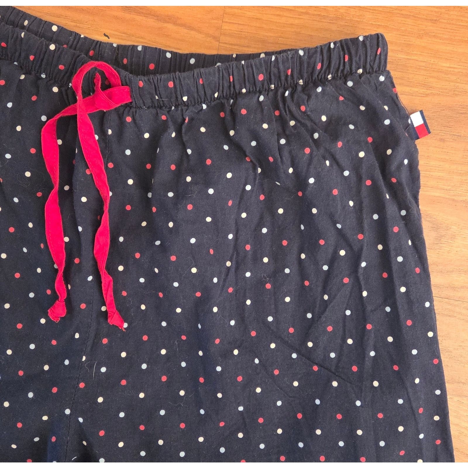Tommy Hilfiger Tommy Hilfiger Women's Navy Polka Dot Pajama Bottoms Size L Size 32" / US 10 / IT 46 - 4 Thumbnail
