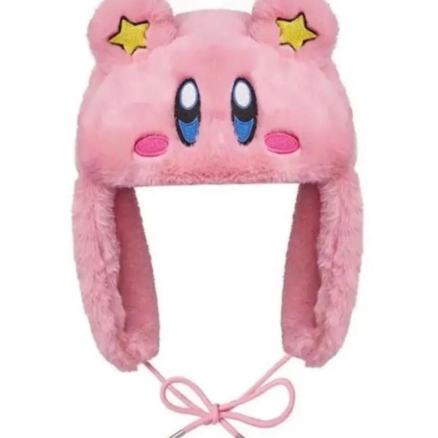 Japanese Brand × Vintage Y2K Cartoon Anime Kirby Hat Ushanka Hat Cute Winter Hat Size ONE SIZE - 1 Thumbnail