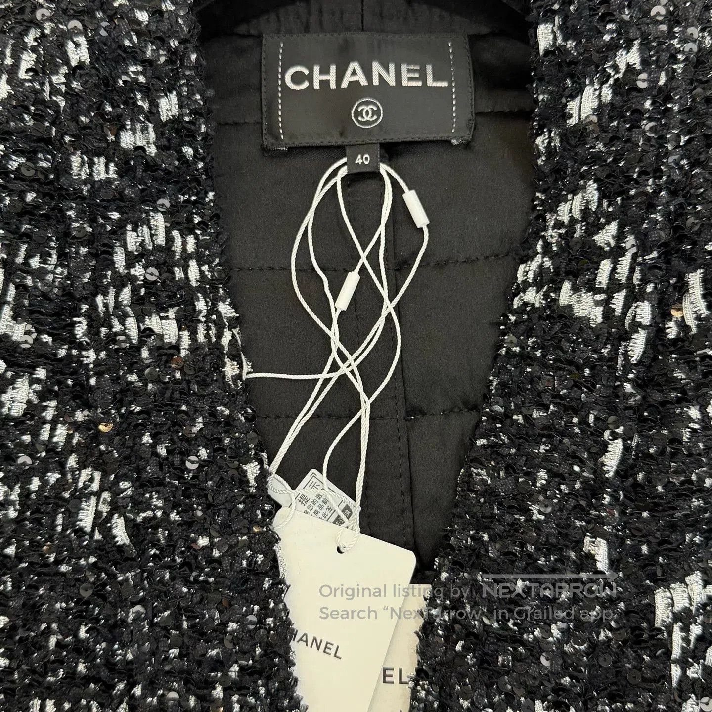 Chanel Chanel 24C Sequin Tweed Coat. Size S / US 4 / IT 40 - 3 Thumbnail