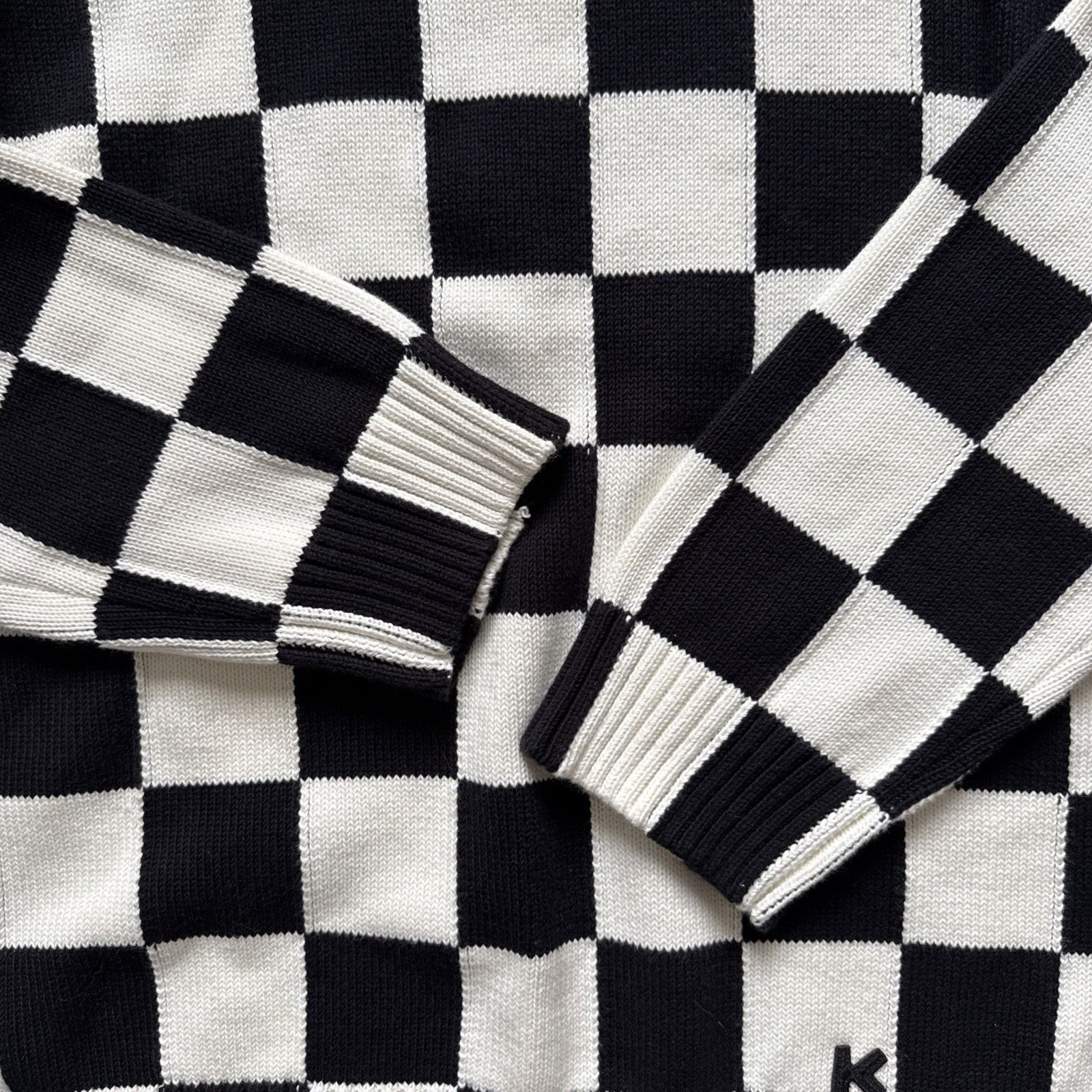 Kenzo Kenzo Black & White Check Sweater Size XL Size US XL / EU 56 / 4 - 4 Thumbnail