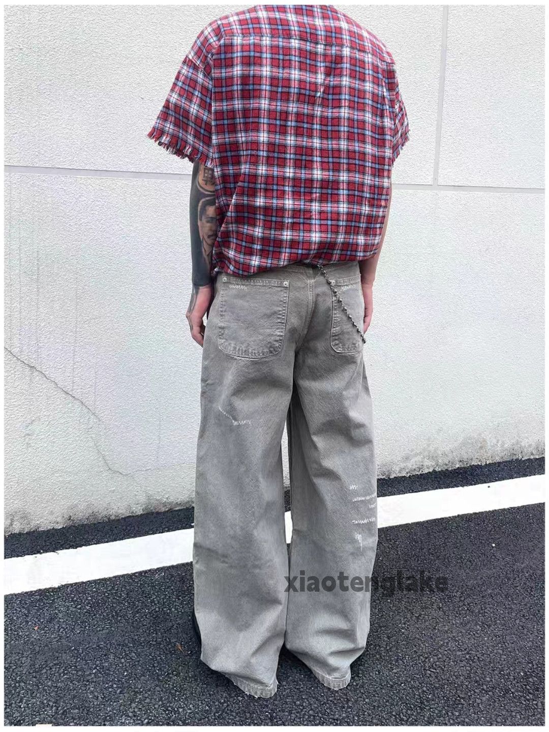 Vintage Unisex washed faded loose baggy hiphop cargo pants Size US 32 / EU 48 - 3 Thumbnail