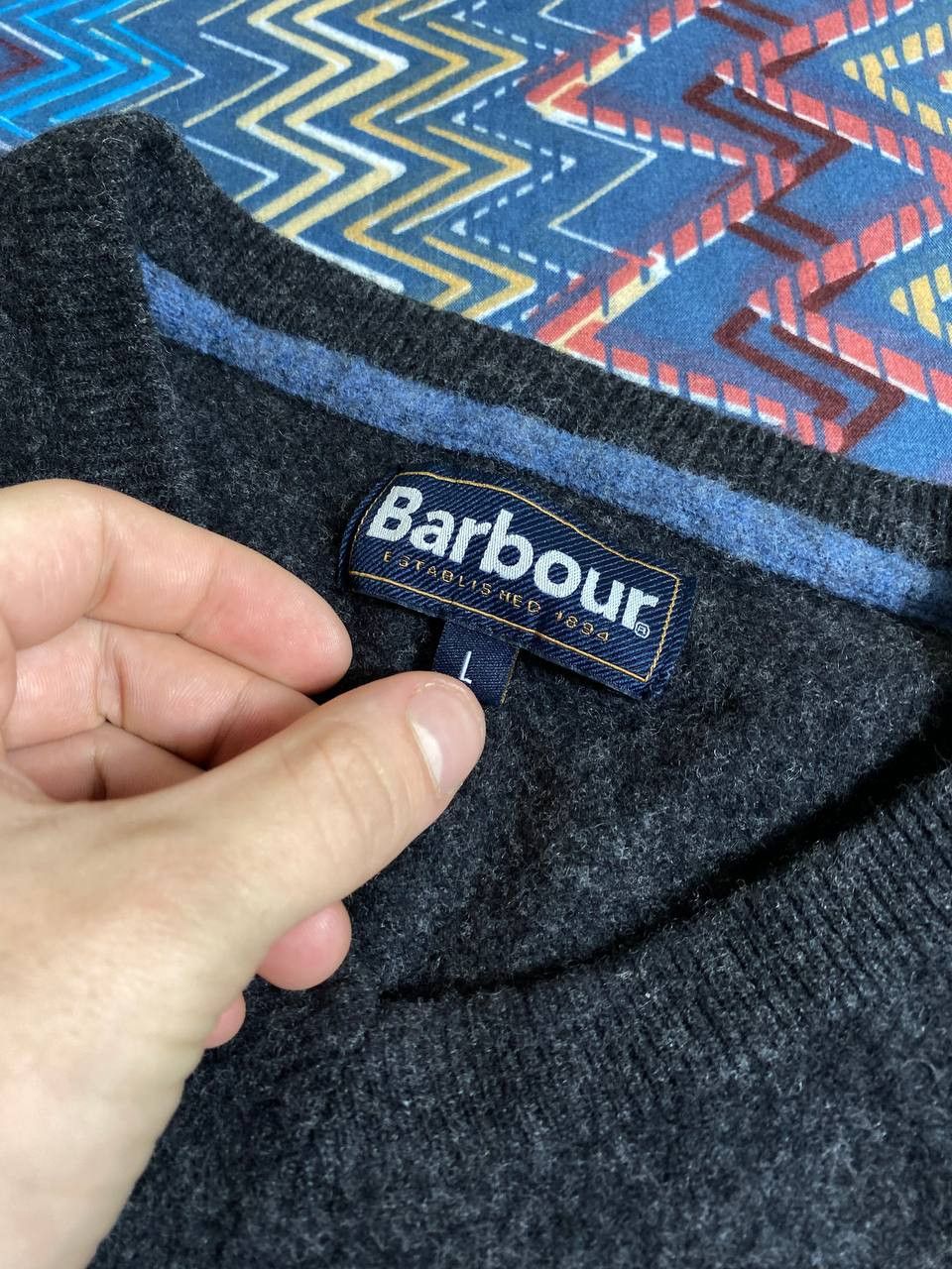 Barbour × Vintage Barbour Wool Sweater Size US L / EU 52-54 / 3 - 2 Thumbnail