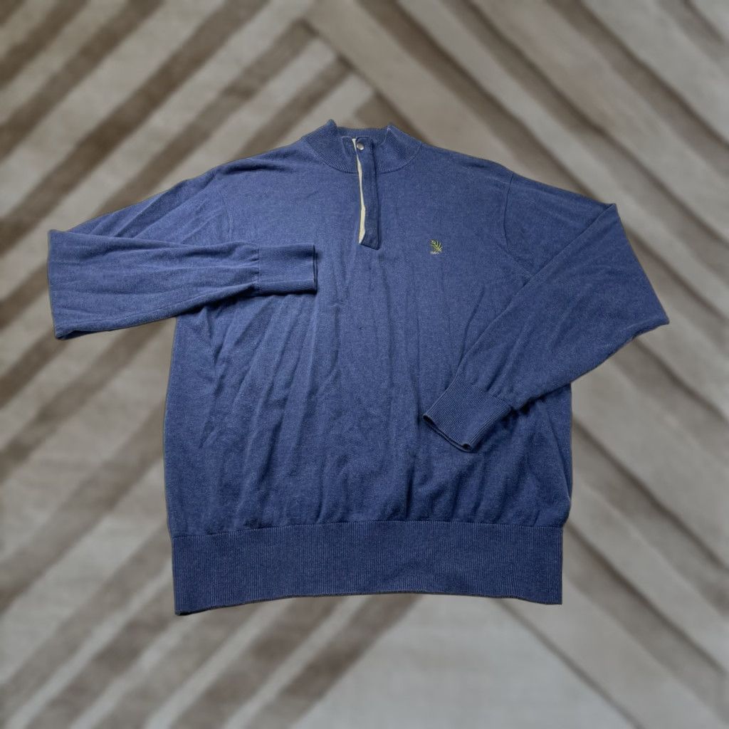 Peter Millar Peter Millar Men’s 1/4 Zip Pullover Sweater Golf Cashmere Blend Tuxedo Club M Blue Mens Size US M / EU 48-50 / 2 - 1 Thumbnail