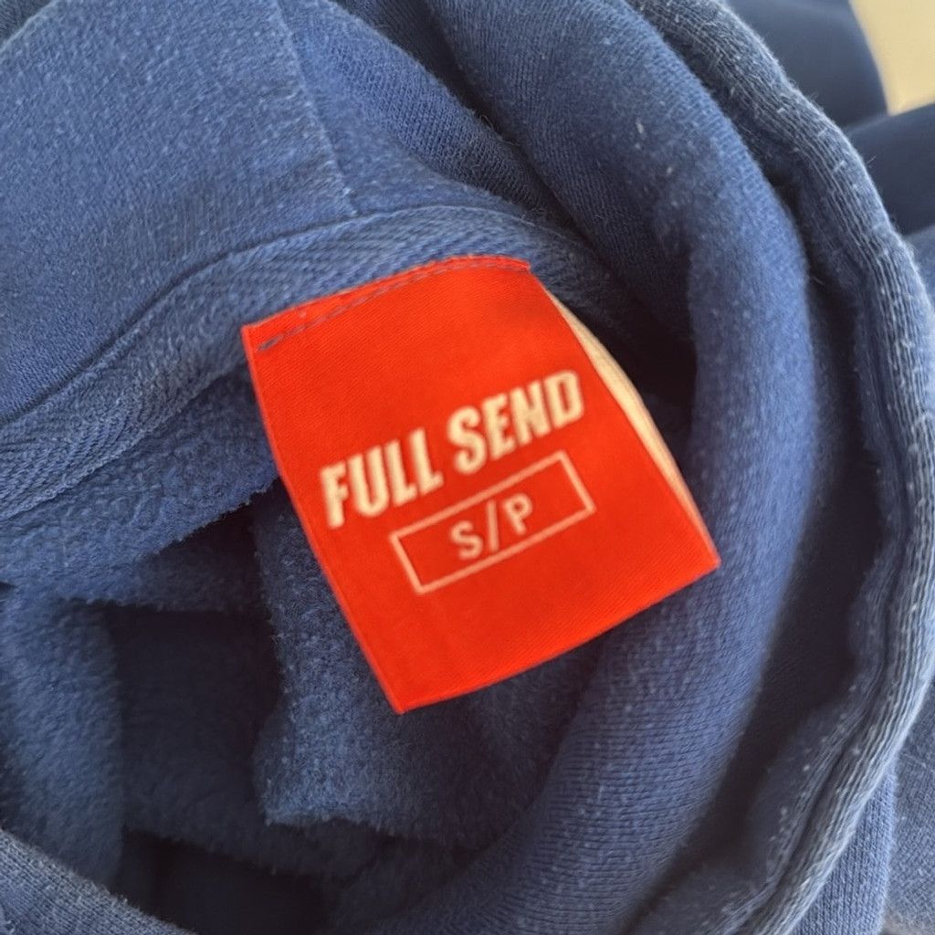 Full Send Nelk Boys Blue Collegiate Hoodie Sweatshirt Small