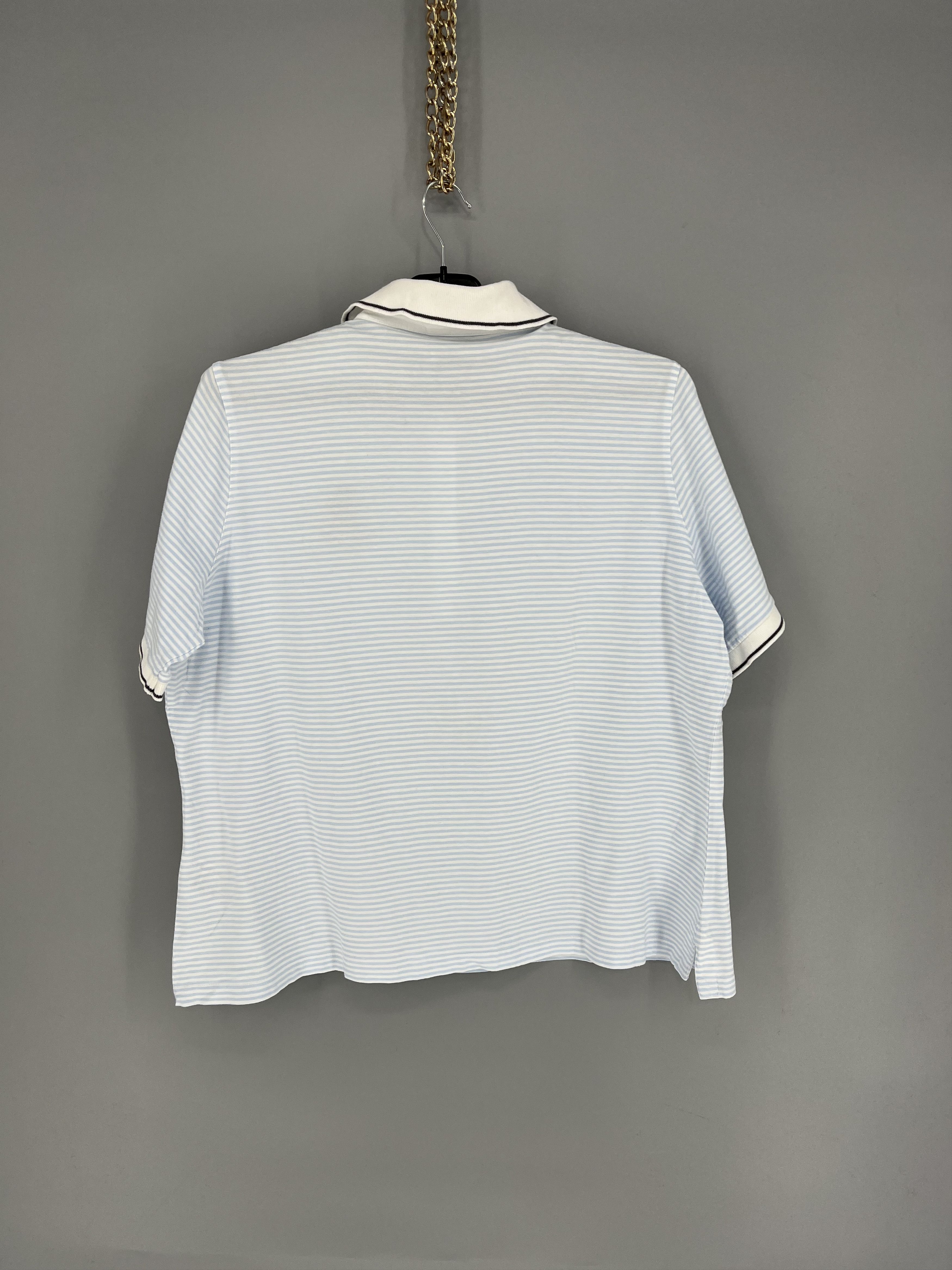 Bogner Bogner Premium Women’s Short Sleeve Striped Polo Shirt Size XXL / US 16-18 / IT 52-54 - 7 Thumbnail