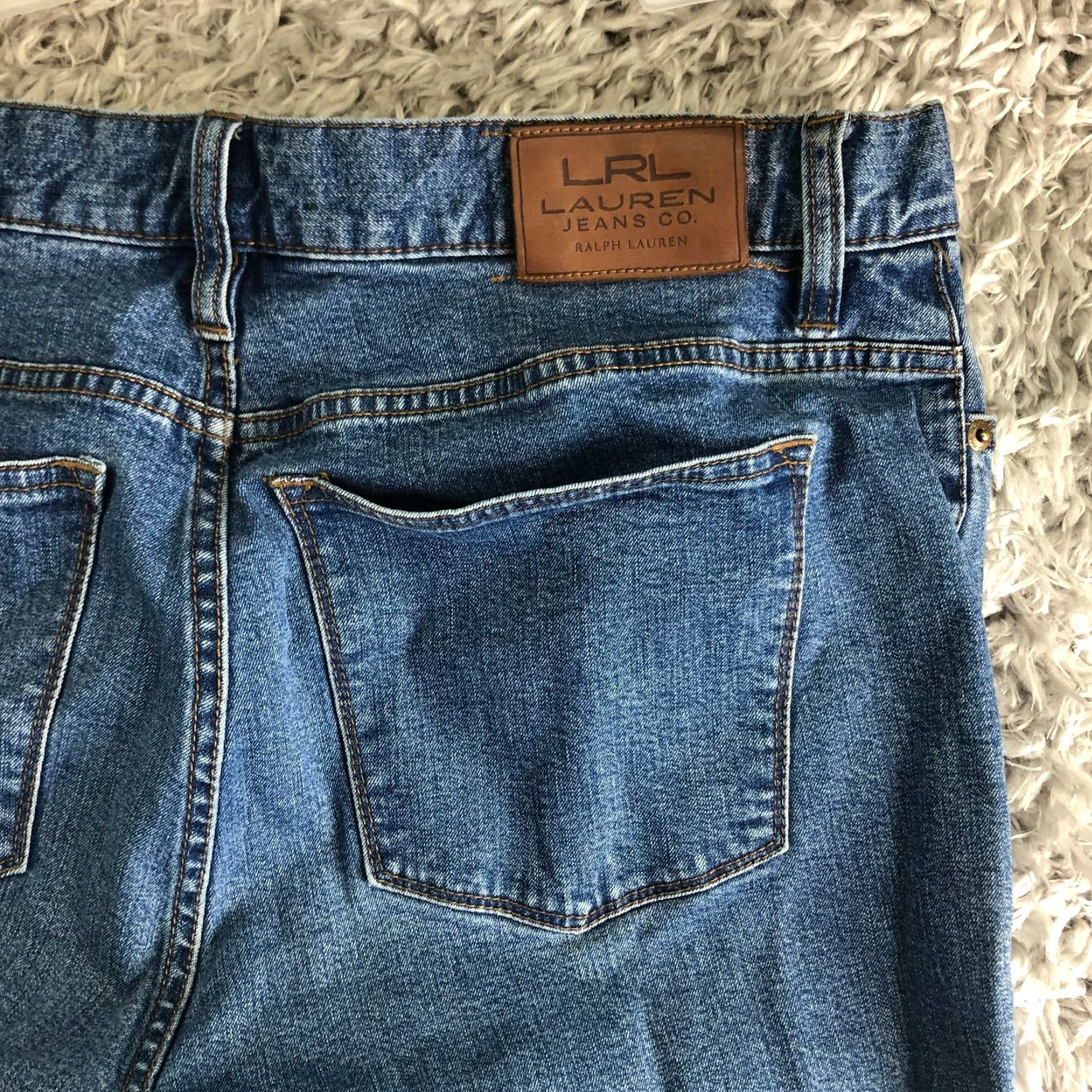 Denime LRL Jeans Womens Size 10 Mid Rise Straight Leg Medium Wash Blue Denim Jeans Size 32" / US 10 / IT 46 - 6 Thumbnail
