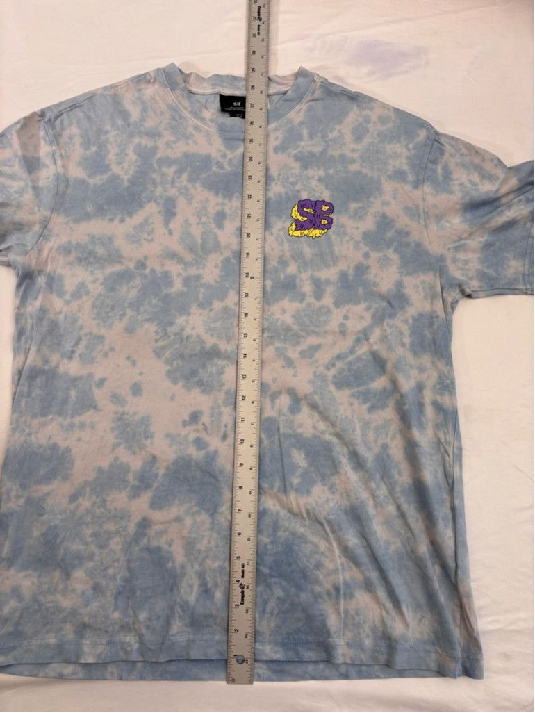 H&M Men's H&M SpongeBob T-shirt Size M Blue Tie Dye Size US M / EU 48-50 / 2 - 5 Thumbnail