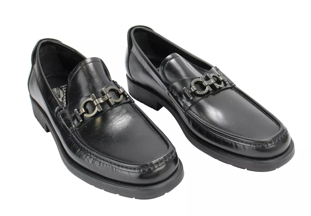 Salvatore Ferragamo SALVATORE FERRAGAMO Men's EU 41 Smooth Leather Derby Loafers Size US 8 / EU 41 - 1 Thumbnail