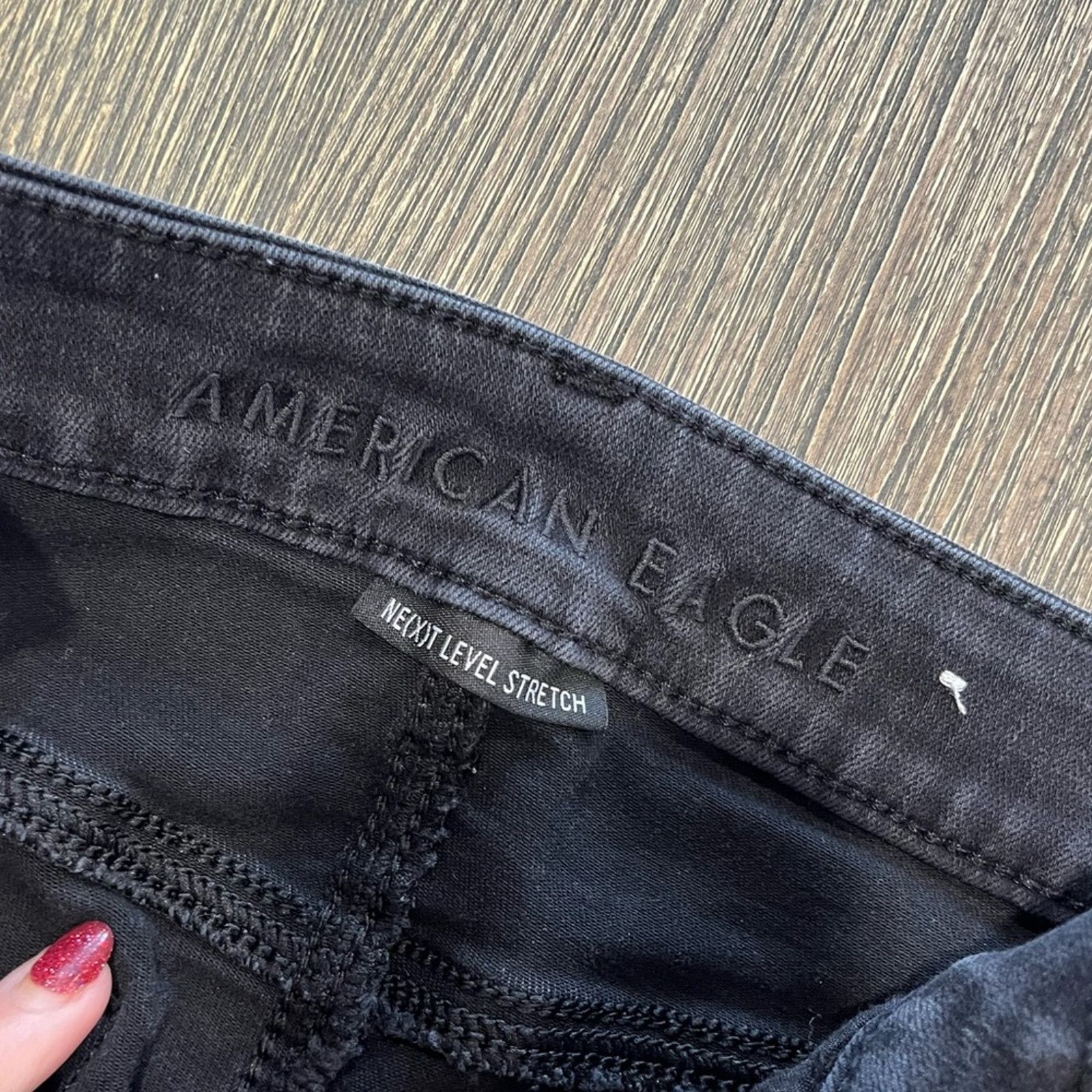 American Eagle Outfitters American Eagle Skinny Jeans High Rise Next Level Black 2 Size 26" / US 2 / IT 38 - 7 Thumbnail