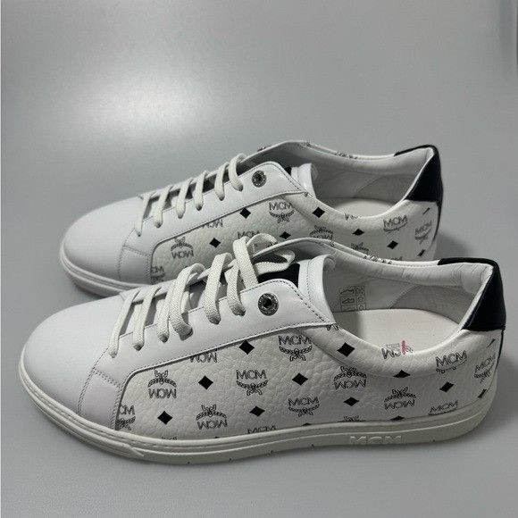 MCM MCM Terrain Low Top Sneakers White Black Men’s Size EU 45/US Size US 12 / EU 45 - 3 Thumbnail
