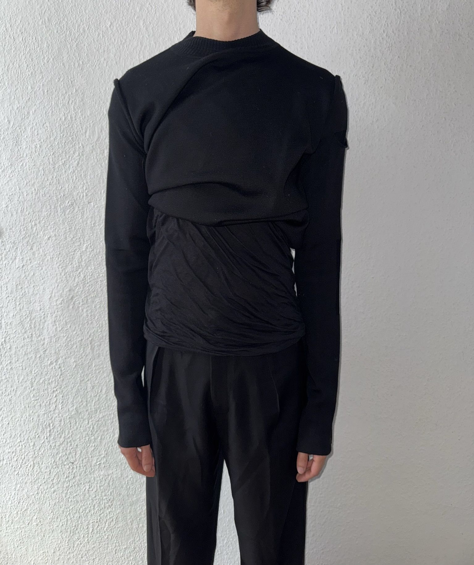 Rick Owens F/W 17 „GLITTER“ Black Subhuman Weakling Wool Knit L Size US L / EU 52-54 / 3 - 4 Thumbnail