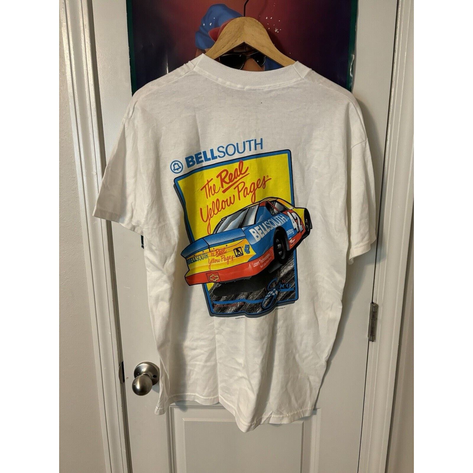 Other Vintage nascar white the real yellow bellsouth car T-shirt L Size US L / EU 52-54 / 3 - 2 Thumbnail