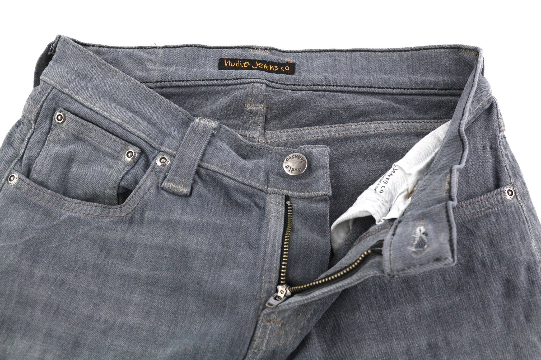 Nudie Jeans TIGHT LONG JOHN W27/L32 Organic Charcoal Denim Jeans 82700 Size 27" / US 4 / IT 40 - 4 Thumbnail