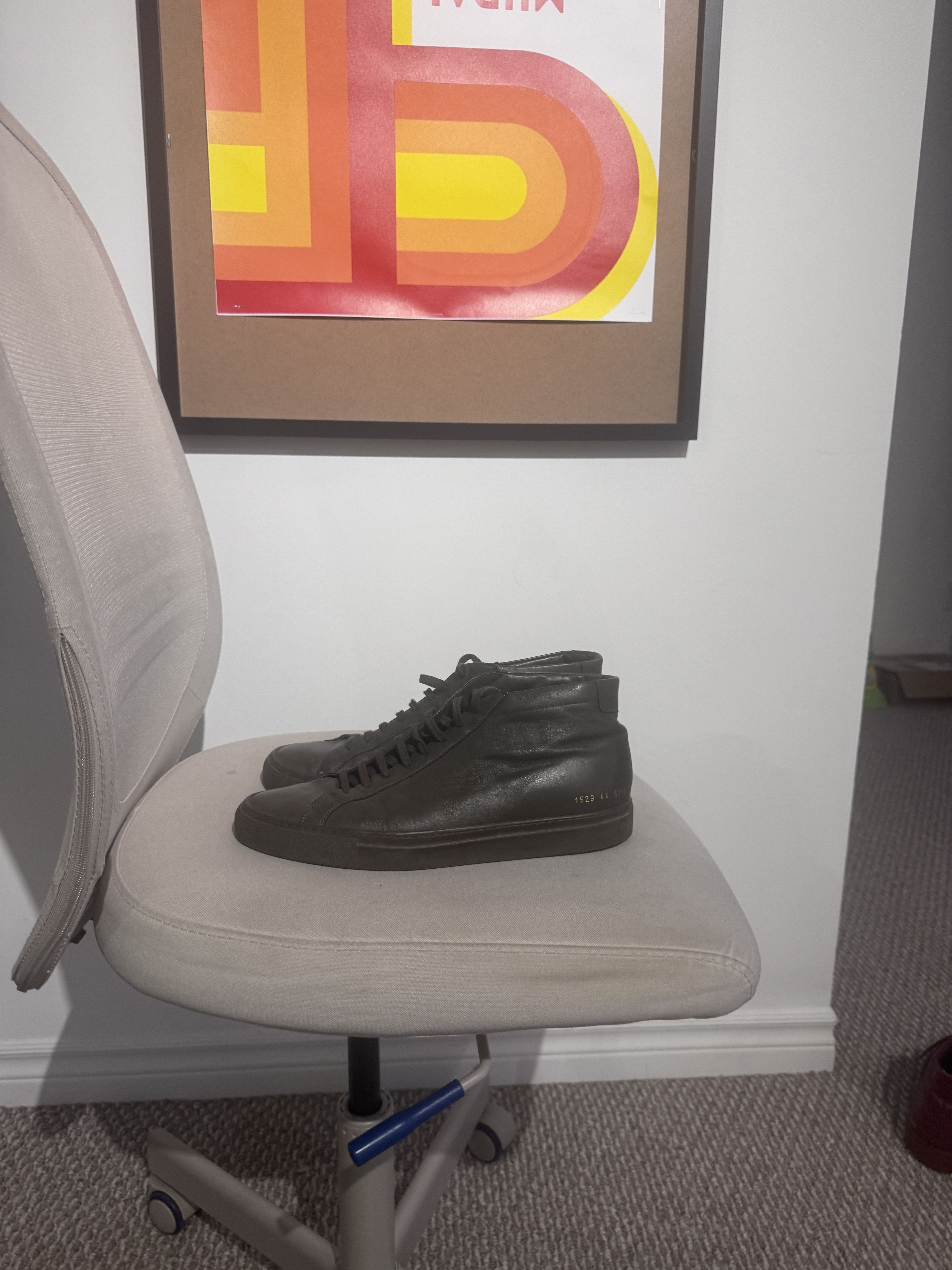 Common Projects Common Projects Original Achilles Mid — Dark Brown Leather Size US 11 / EU 44 - 1 Thumbnail