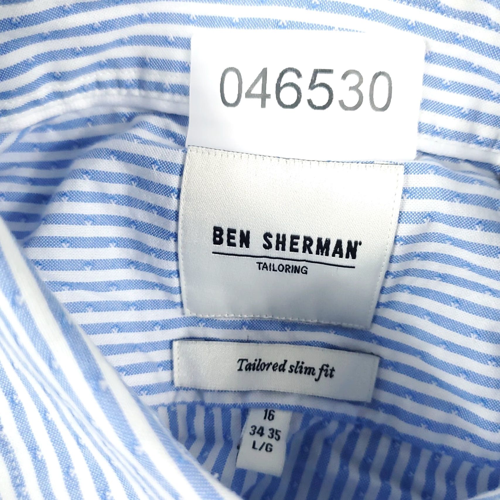 Ben Sherman Ben Sherman Shirt Mens Large Blue Striped Button-Up Long Sleeve Casual Formal Workwear Classic Preppy Mens Size US L / EU 52-54 / 3 - 6 Thumbnail