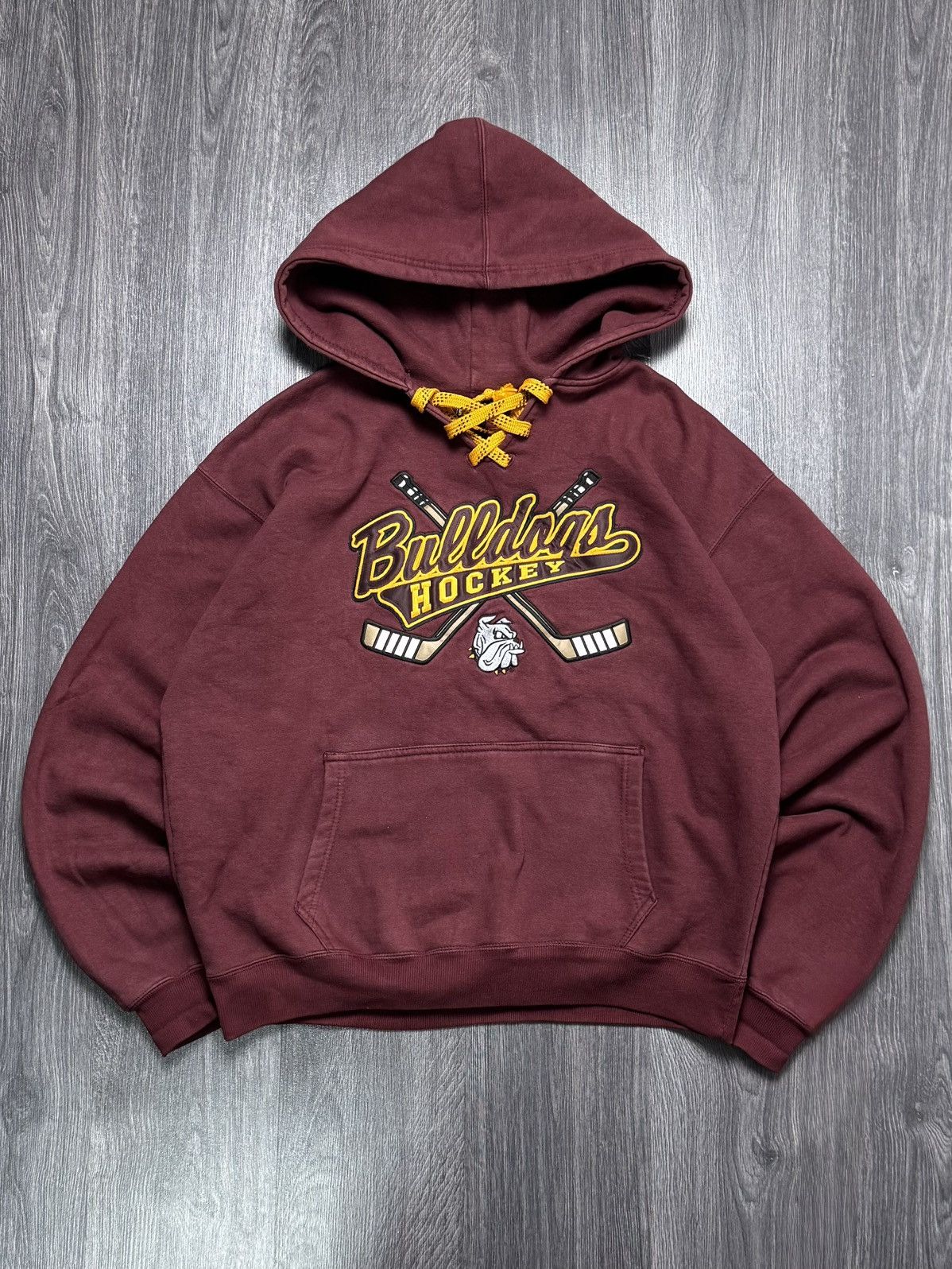 NHL × Vintage 90's VIntage Bulldogs NHL Baggy Hoodie Size US XL / EU 56 / 4 - 1 Thumbnail