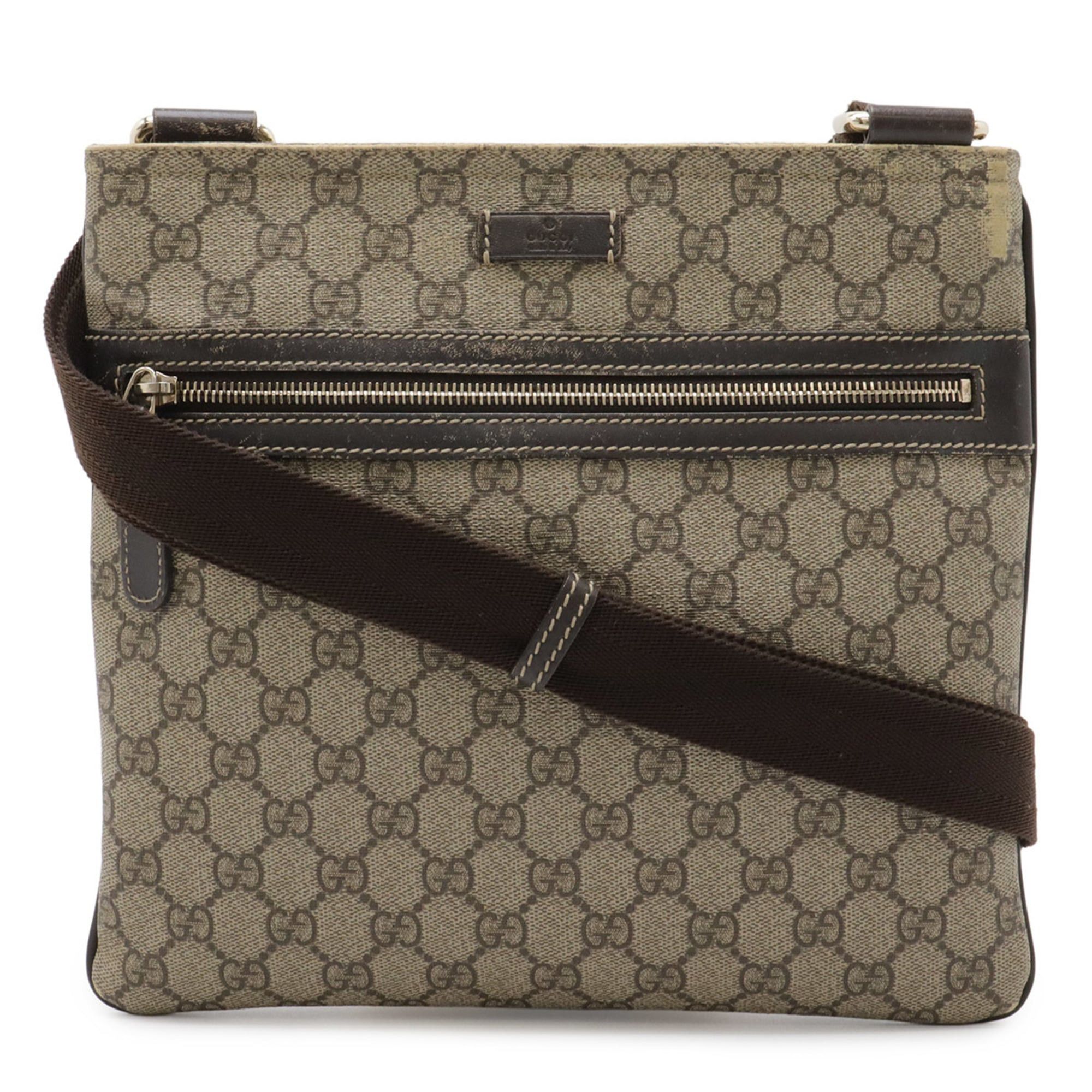 Gucci GUCCI GG Supreme Plus Shoulder Bag, Khaki Beige/Dark Brown, 295257 Size ONE SIZE - 1 Thumbnail